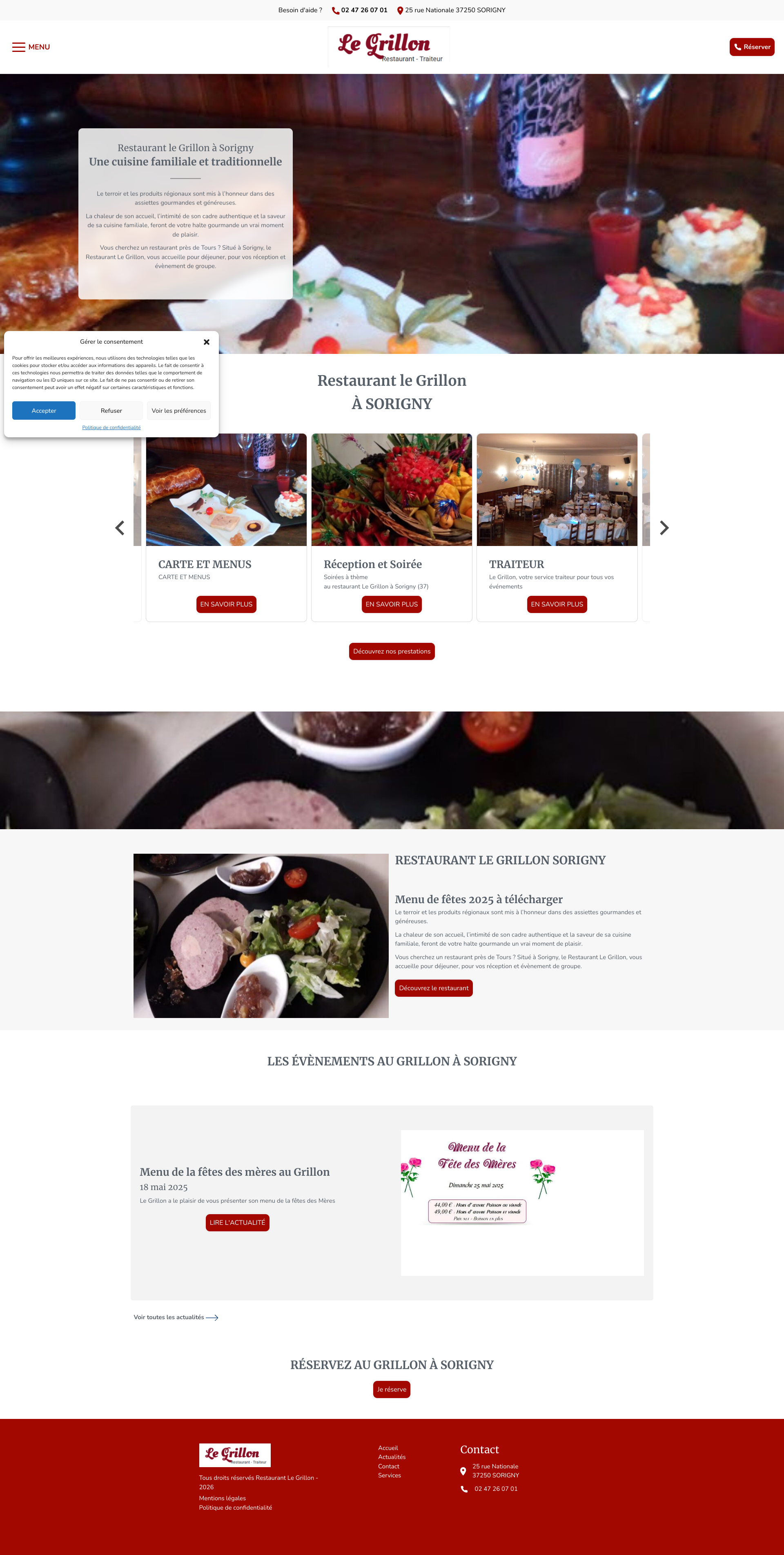Aperçu du site