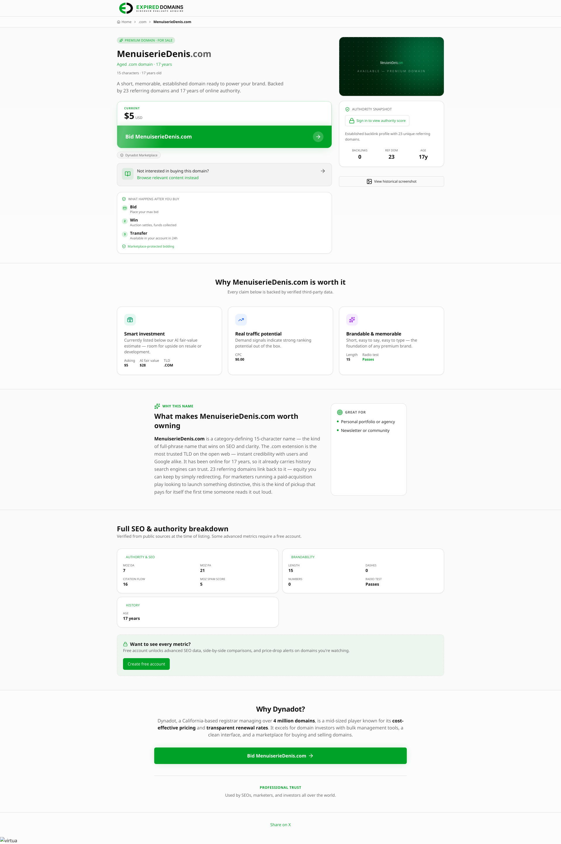 Aperçu du site