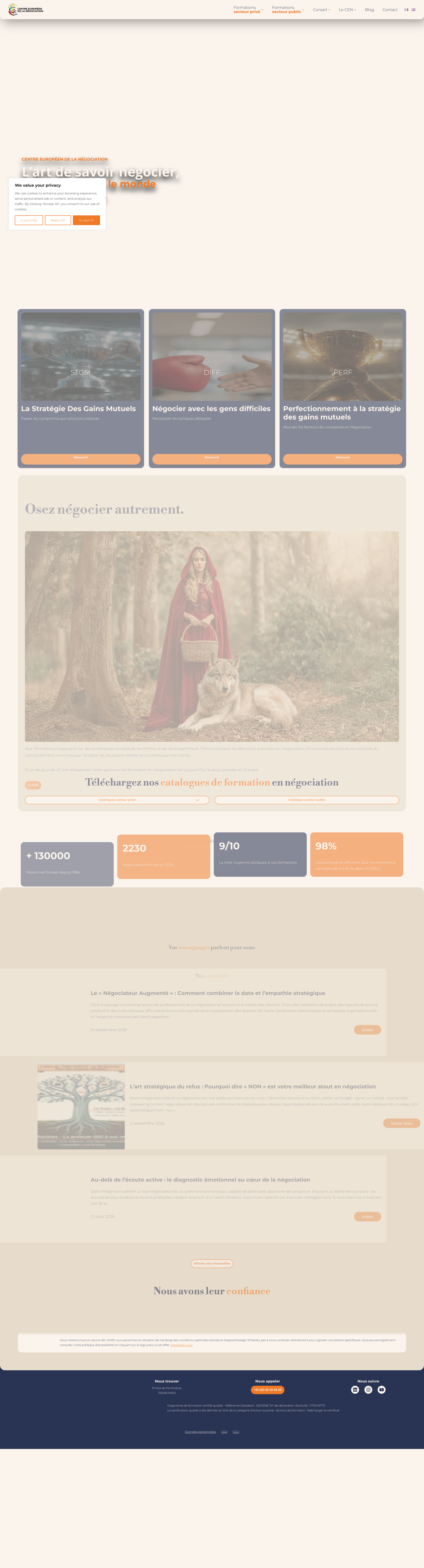 Aperçu du site
