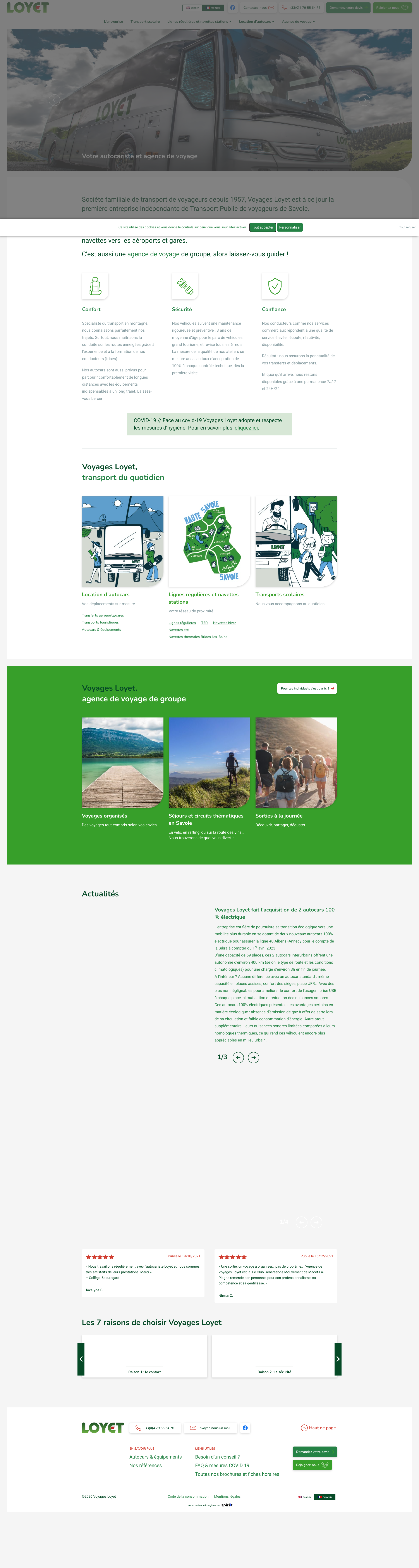 Aperçu du site