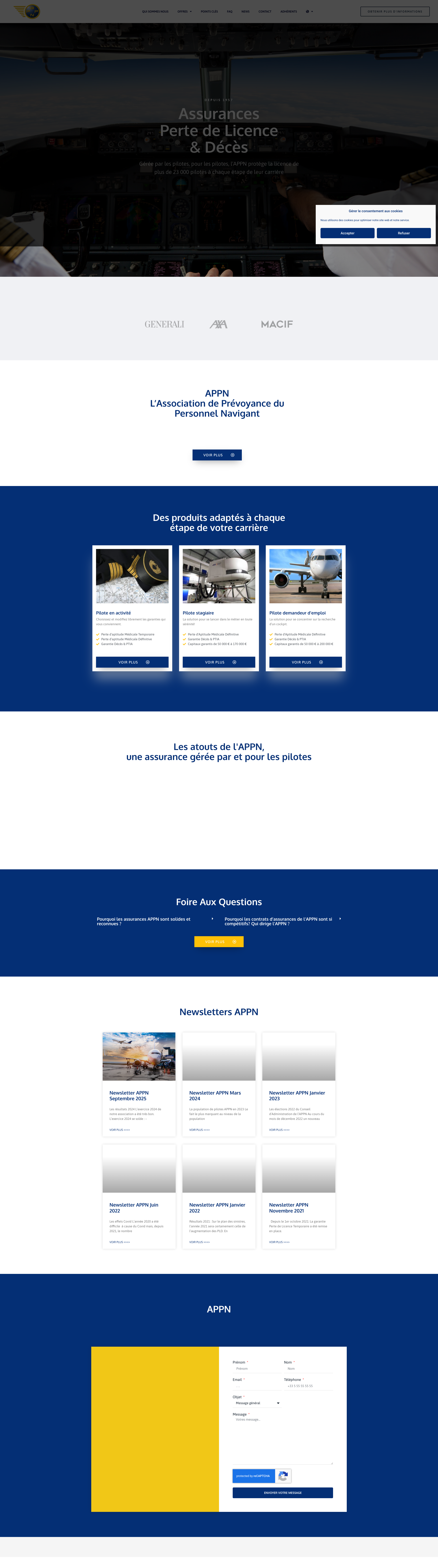 Aperçu du site