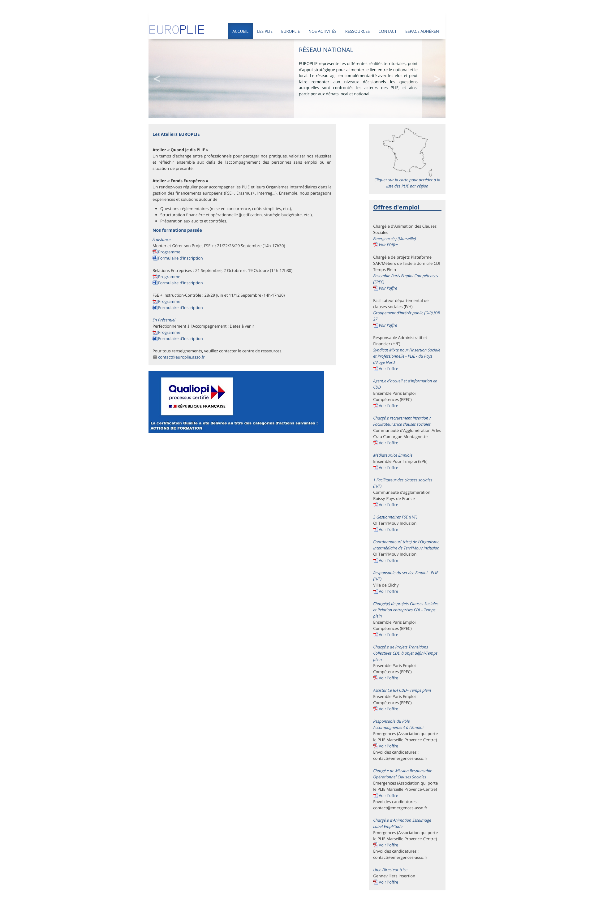 Aperçu du site