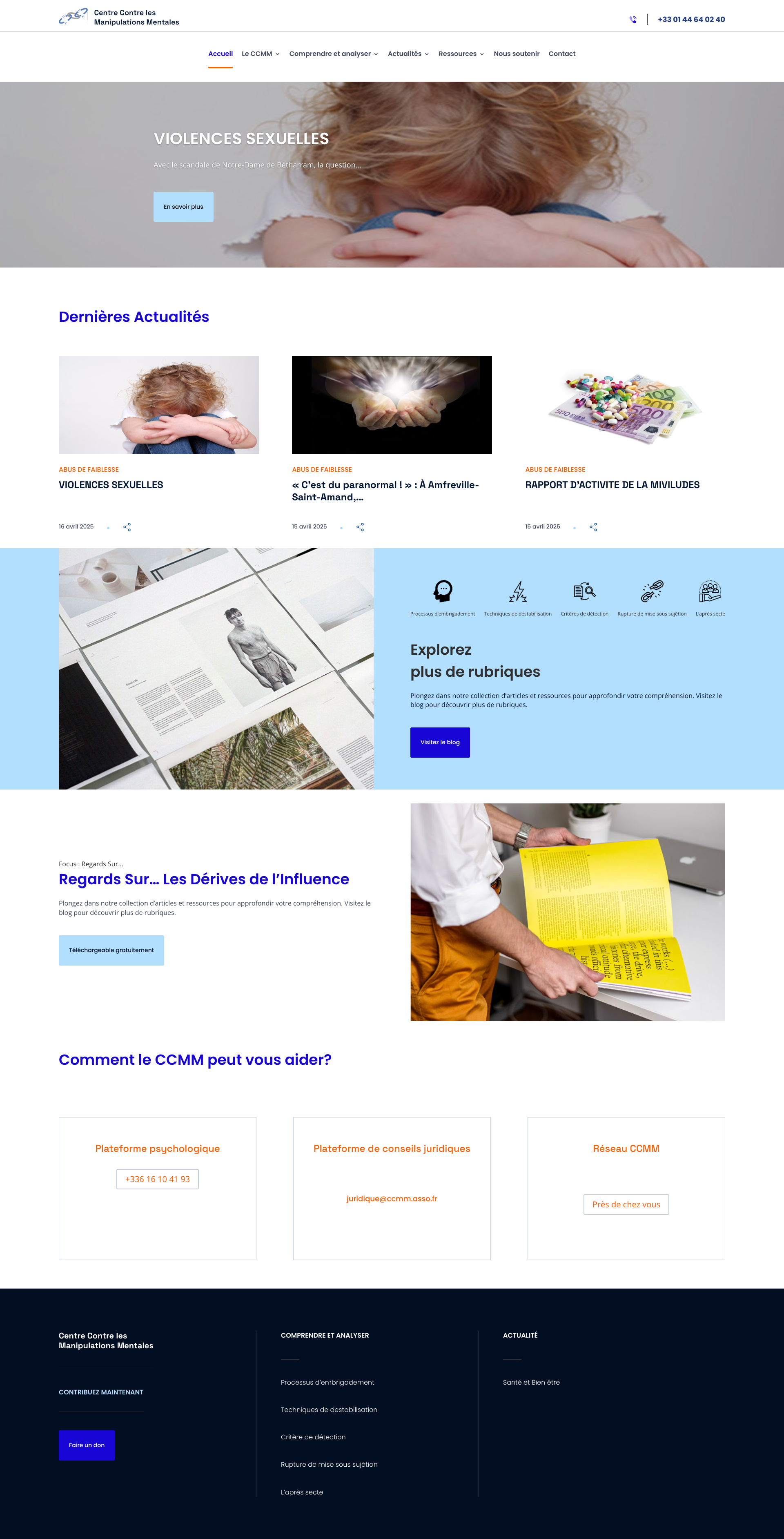Aperçu du site