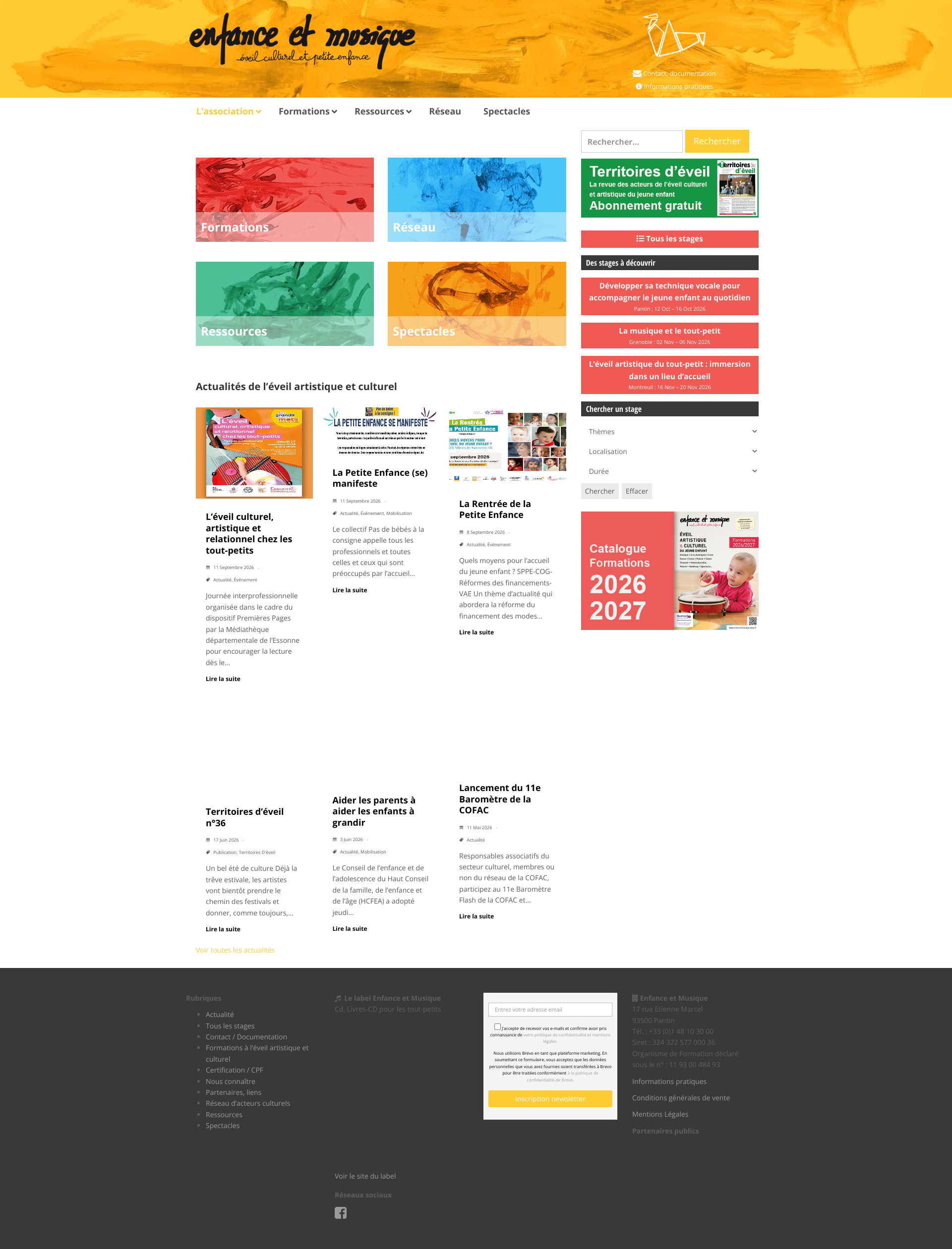 Aperçu du site