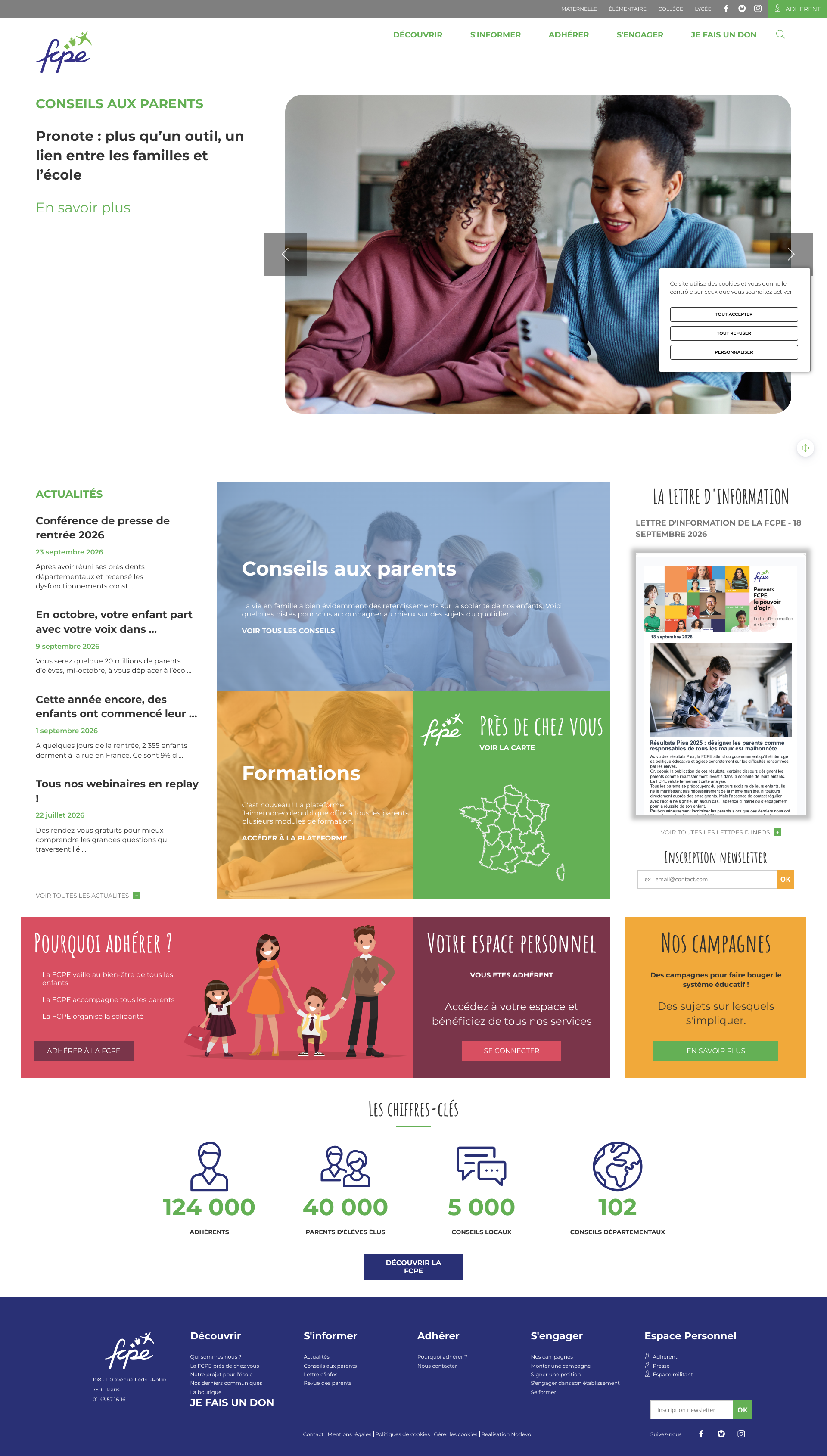 Aperçu du site