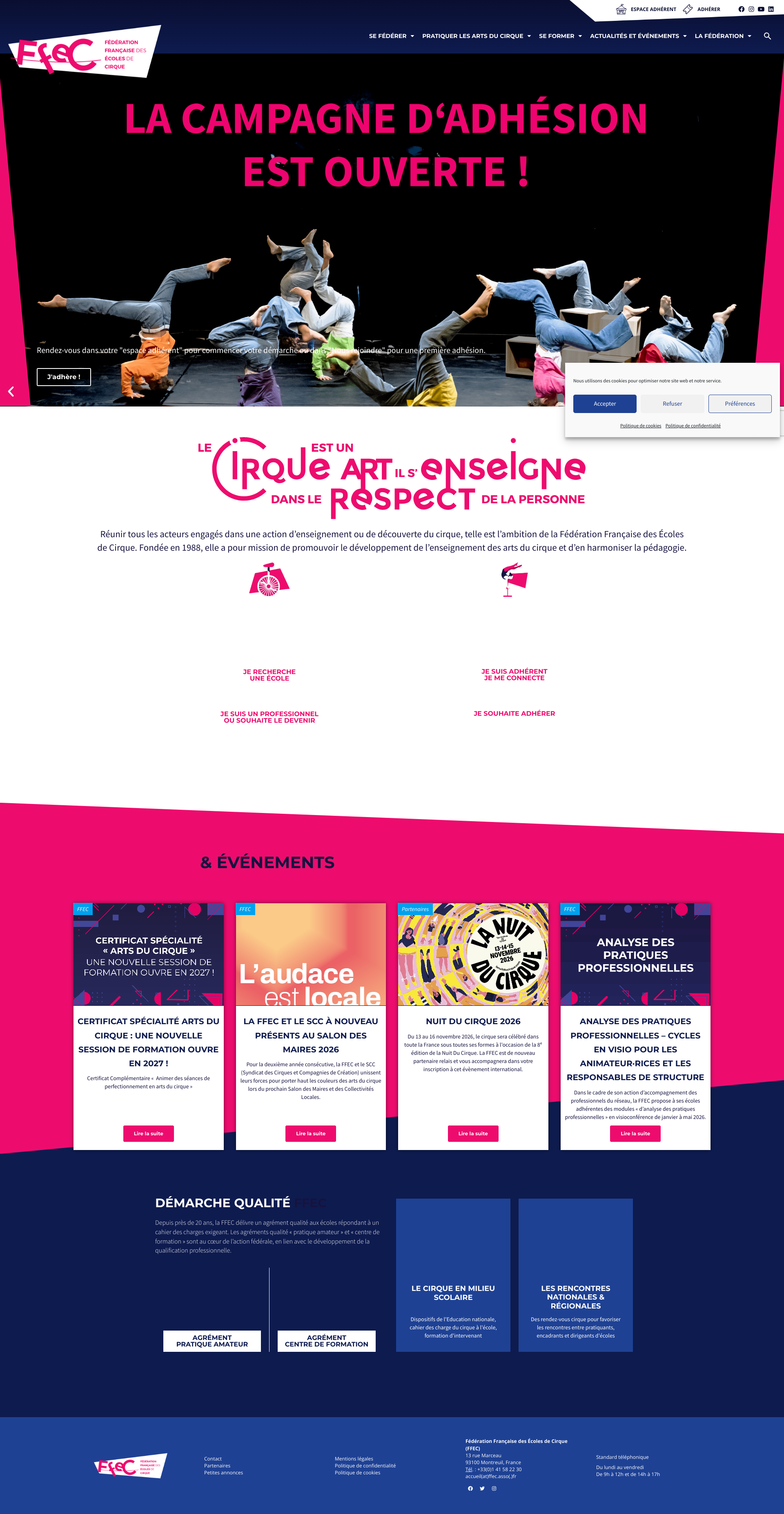 Aperçu du site