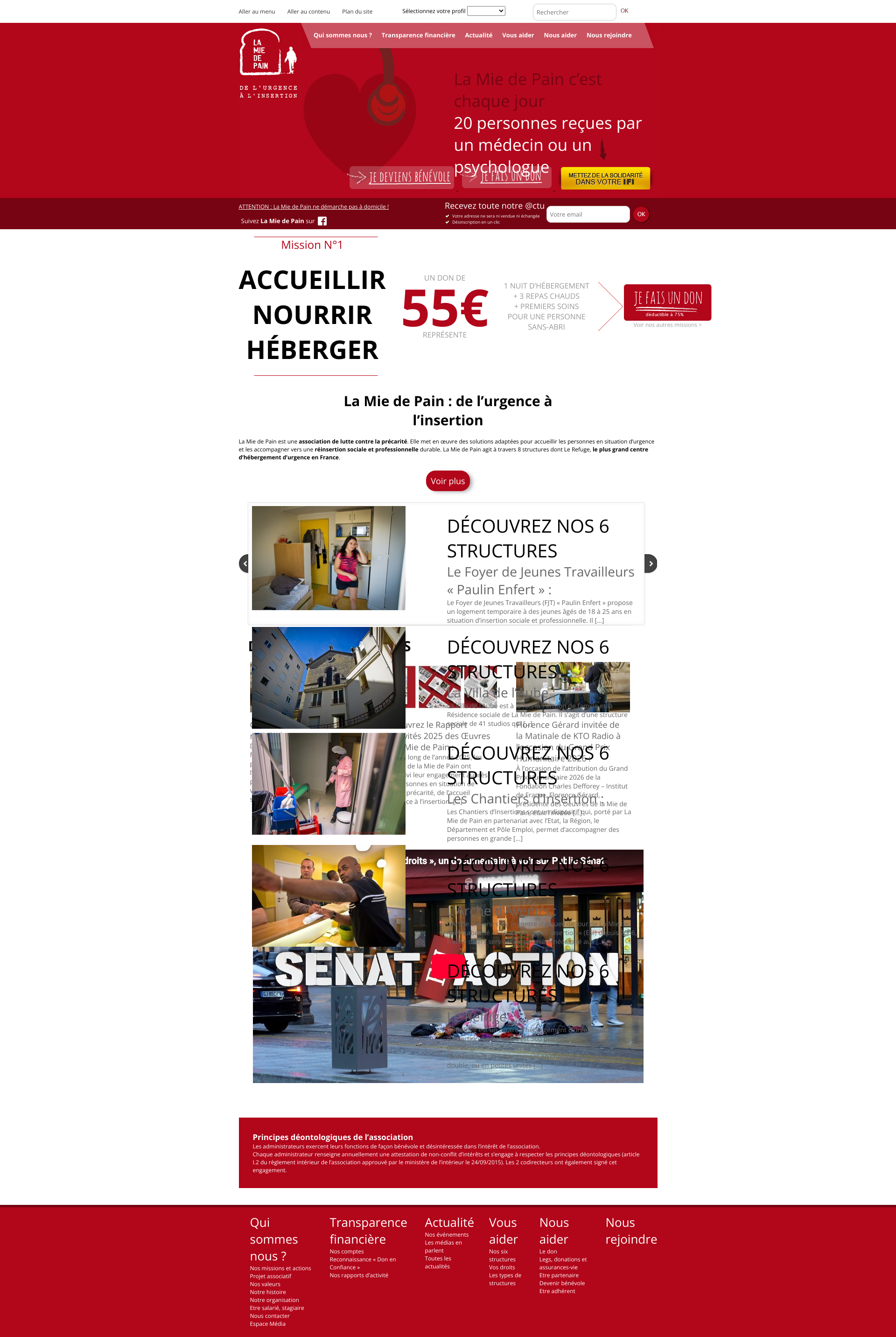 Aperçu du site