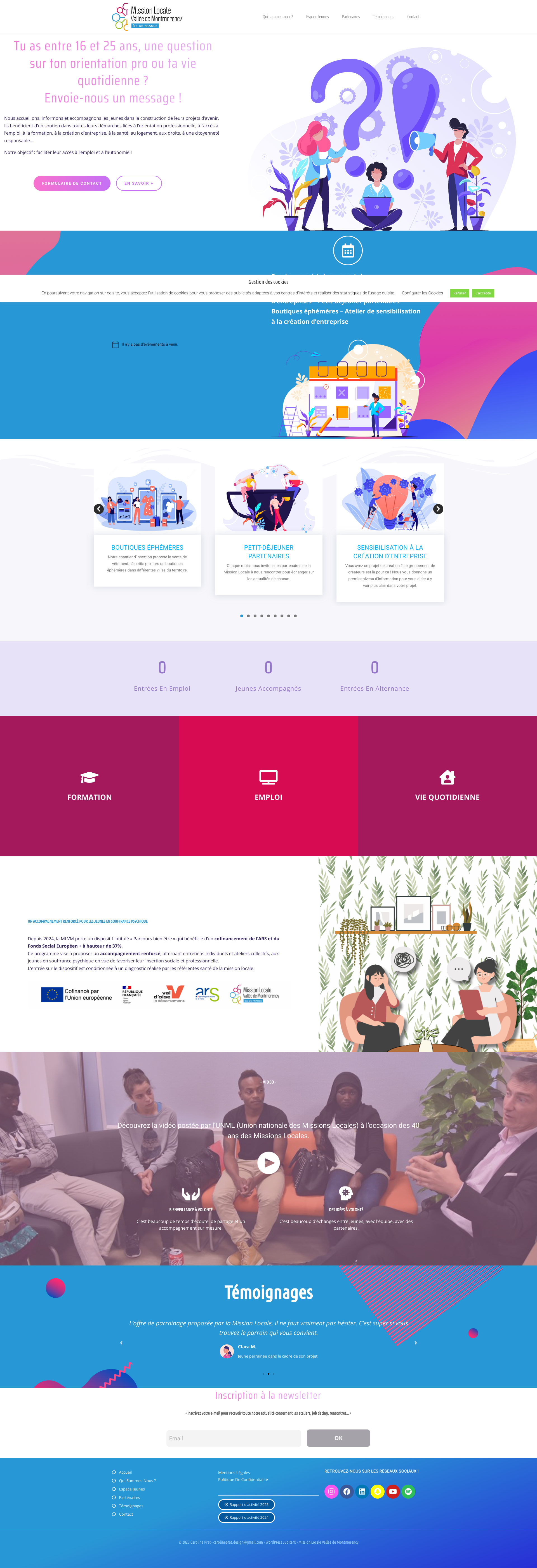 Aperçu du site