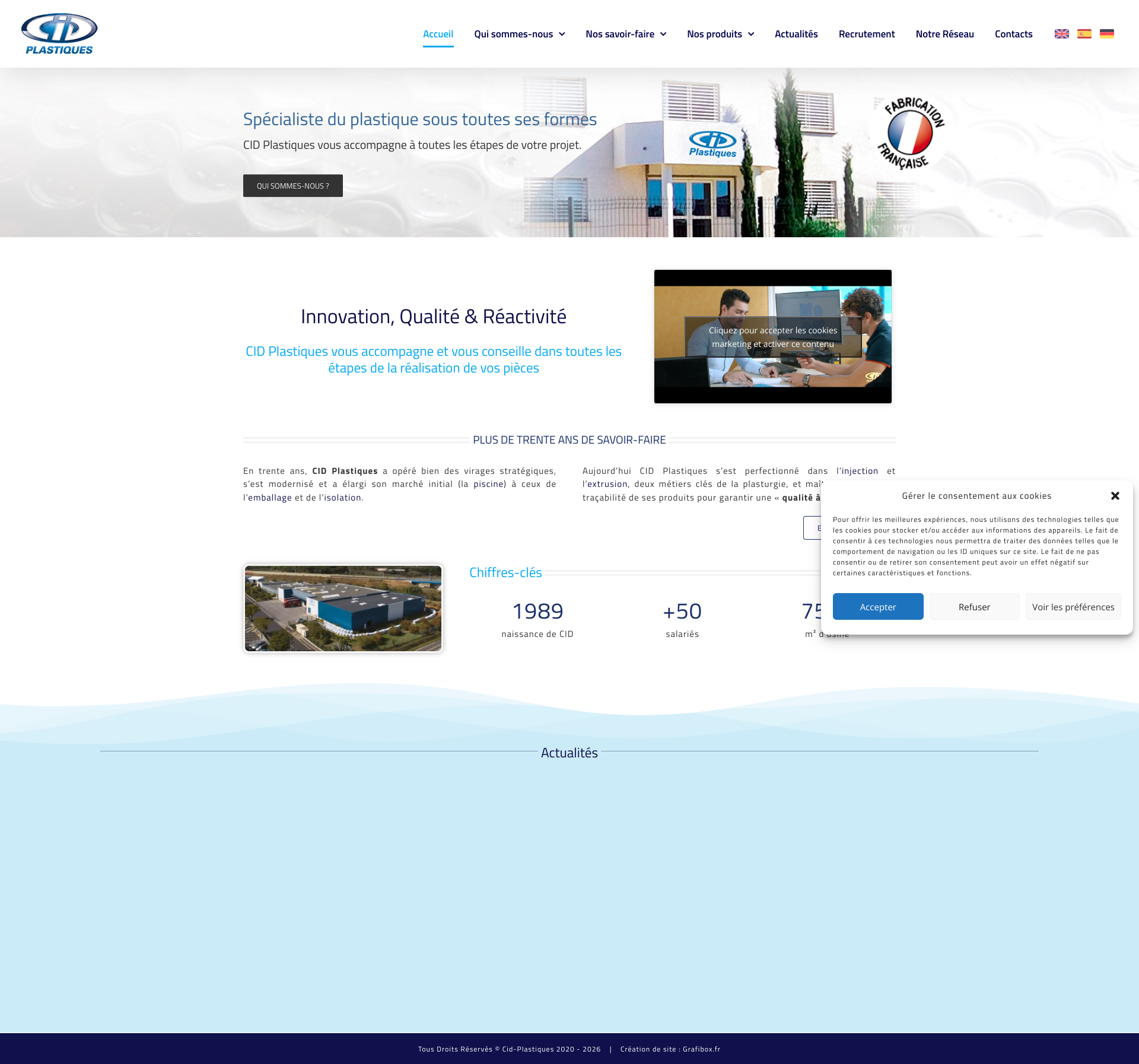 Aperçu du site