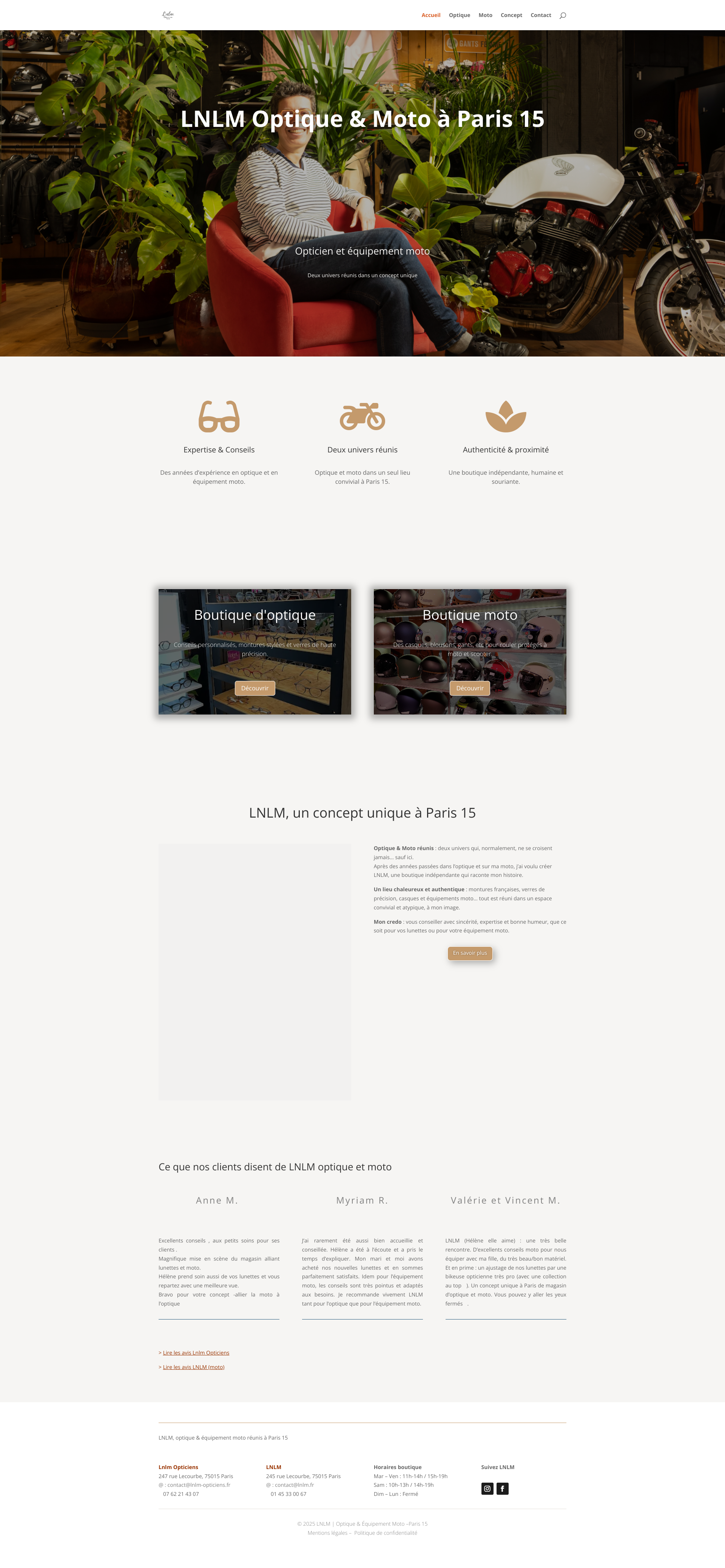 Aperçu du site