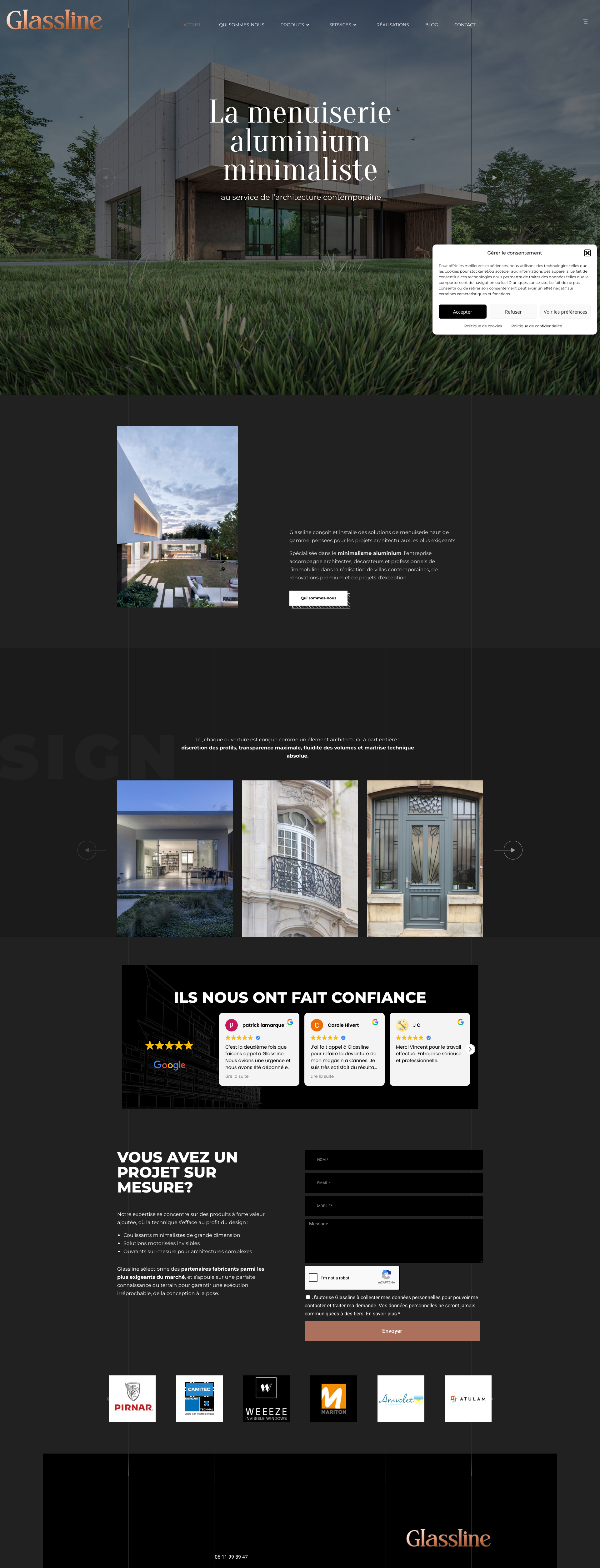 Aperçu du site