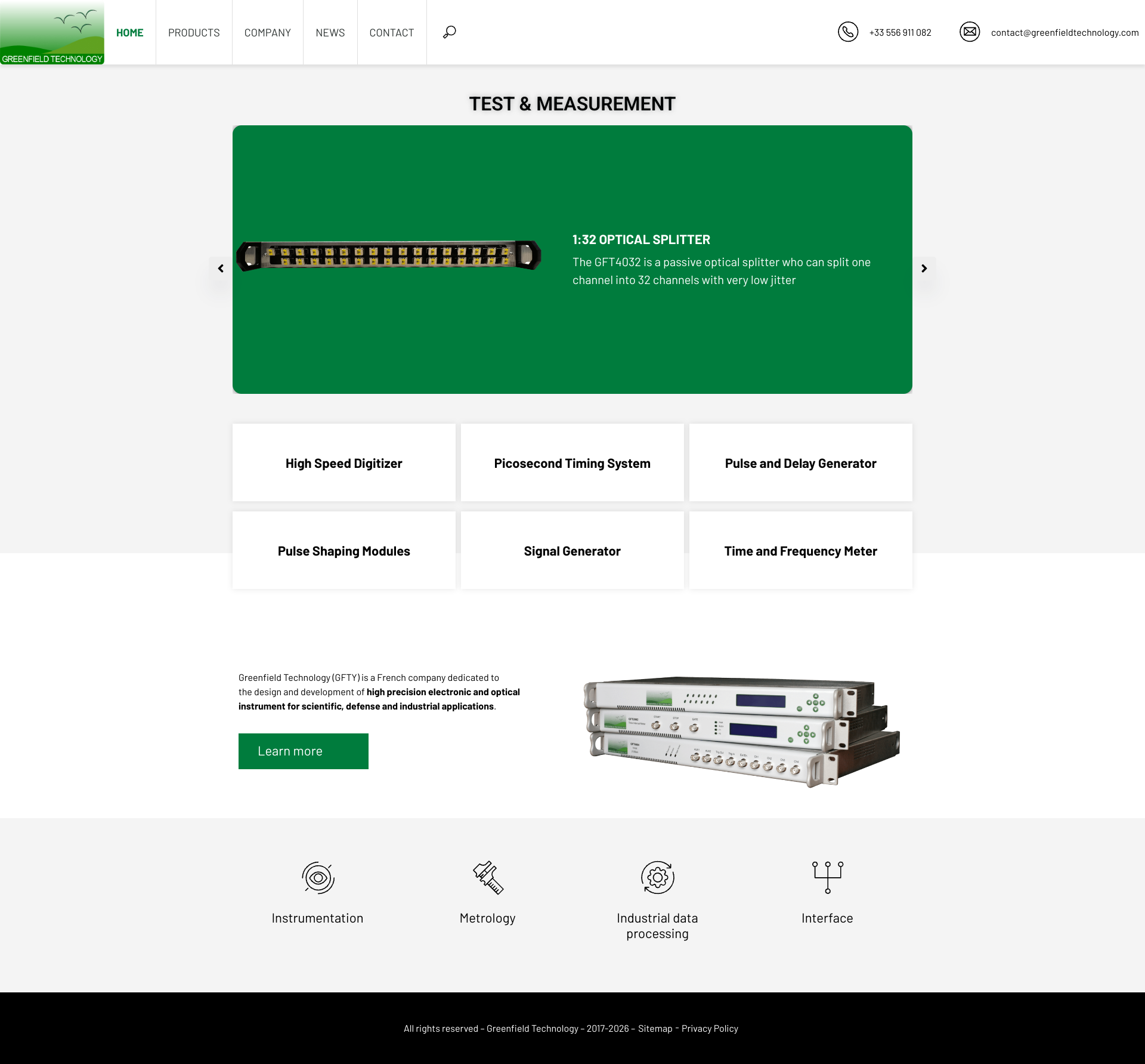 Aperçu du site