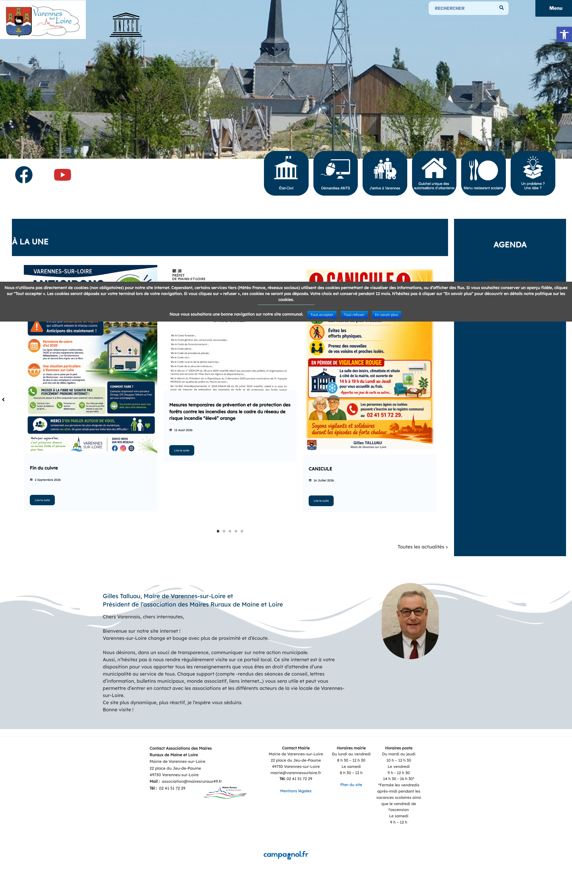 Aperçu du site
