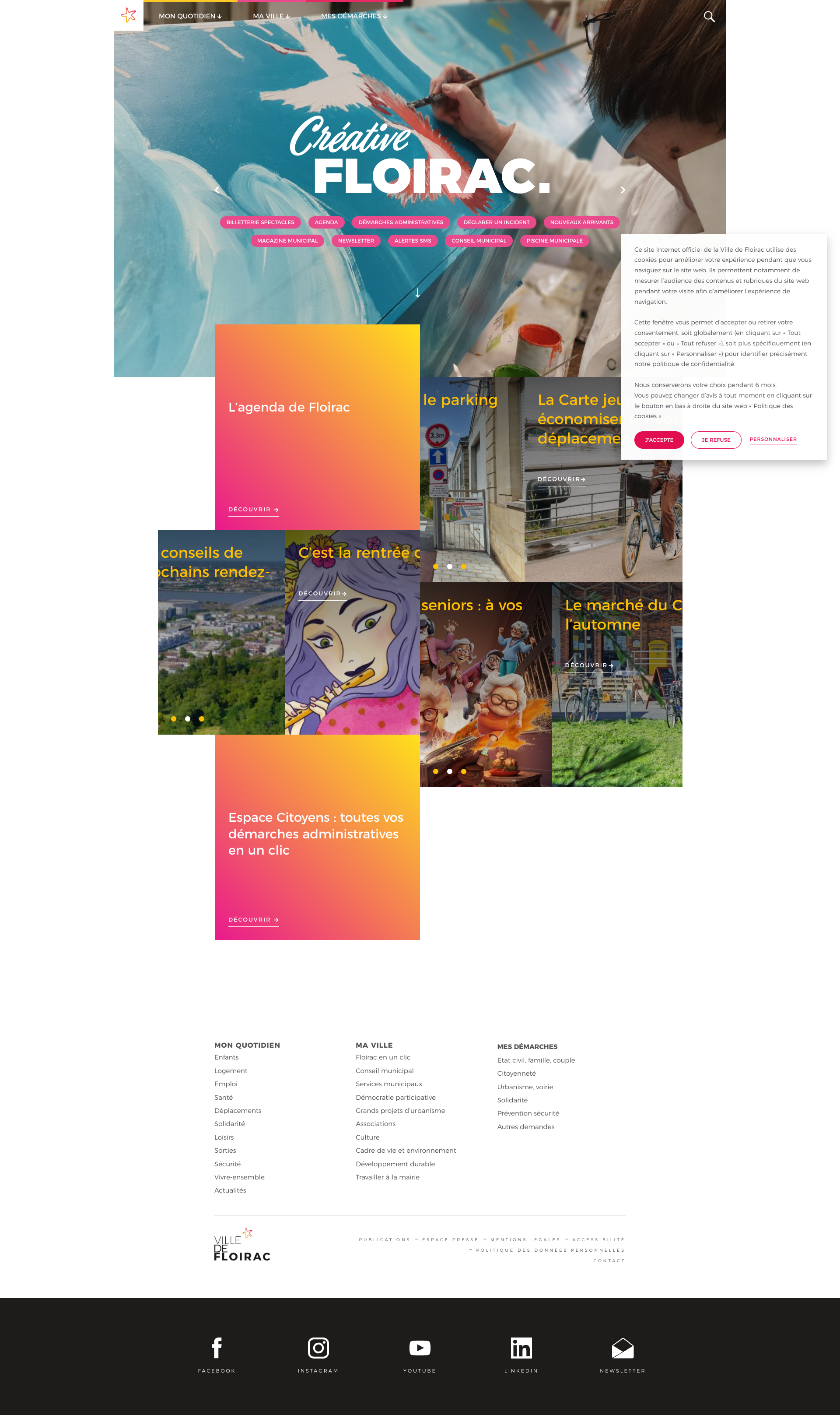 Aperçu du site