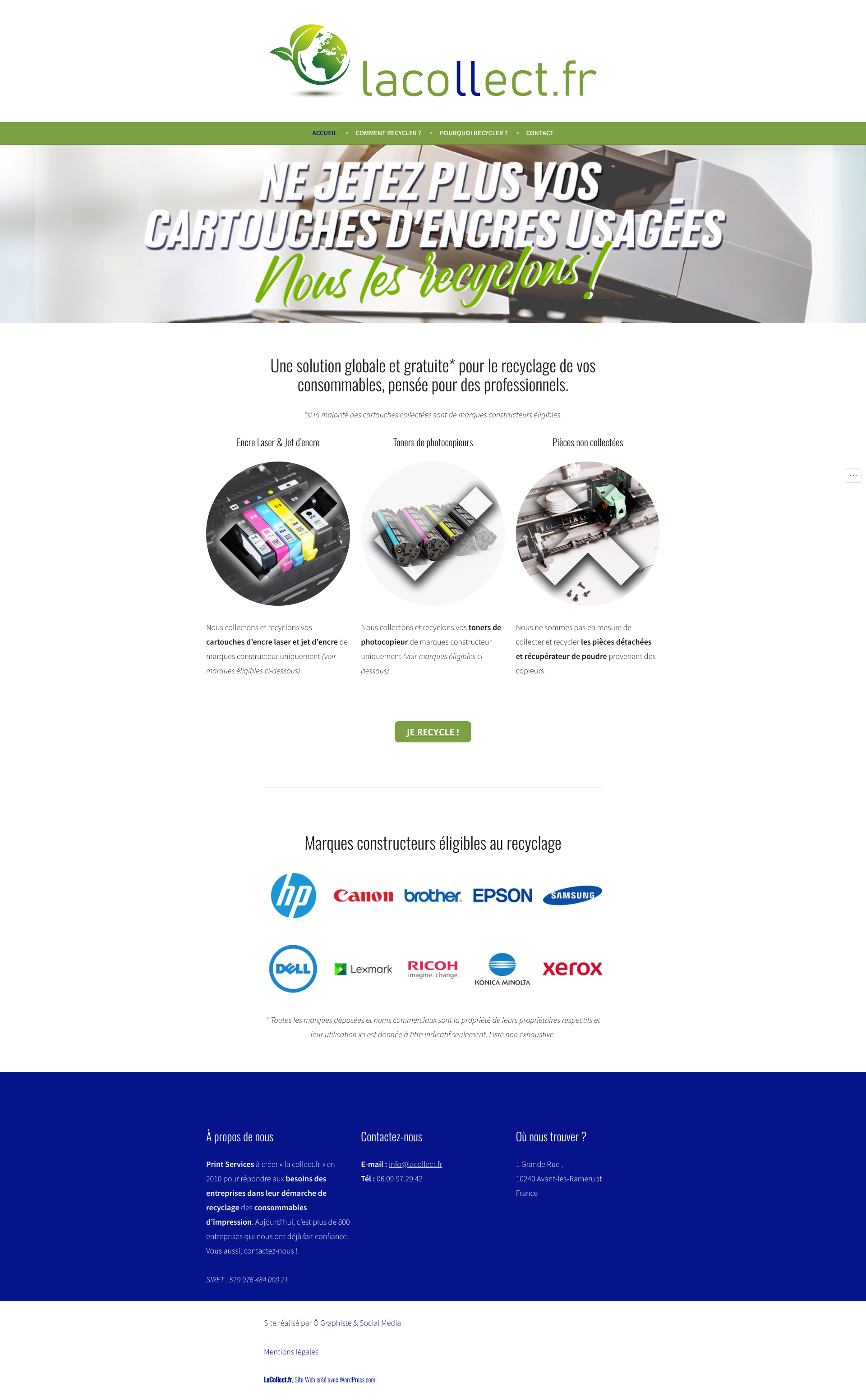 Aperçu du site