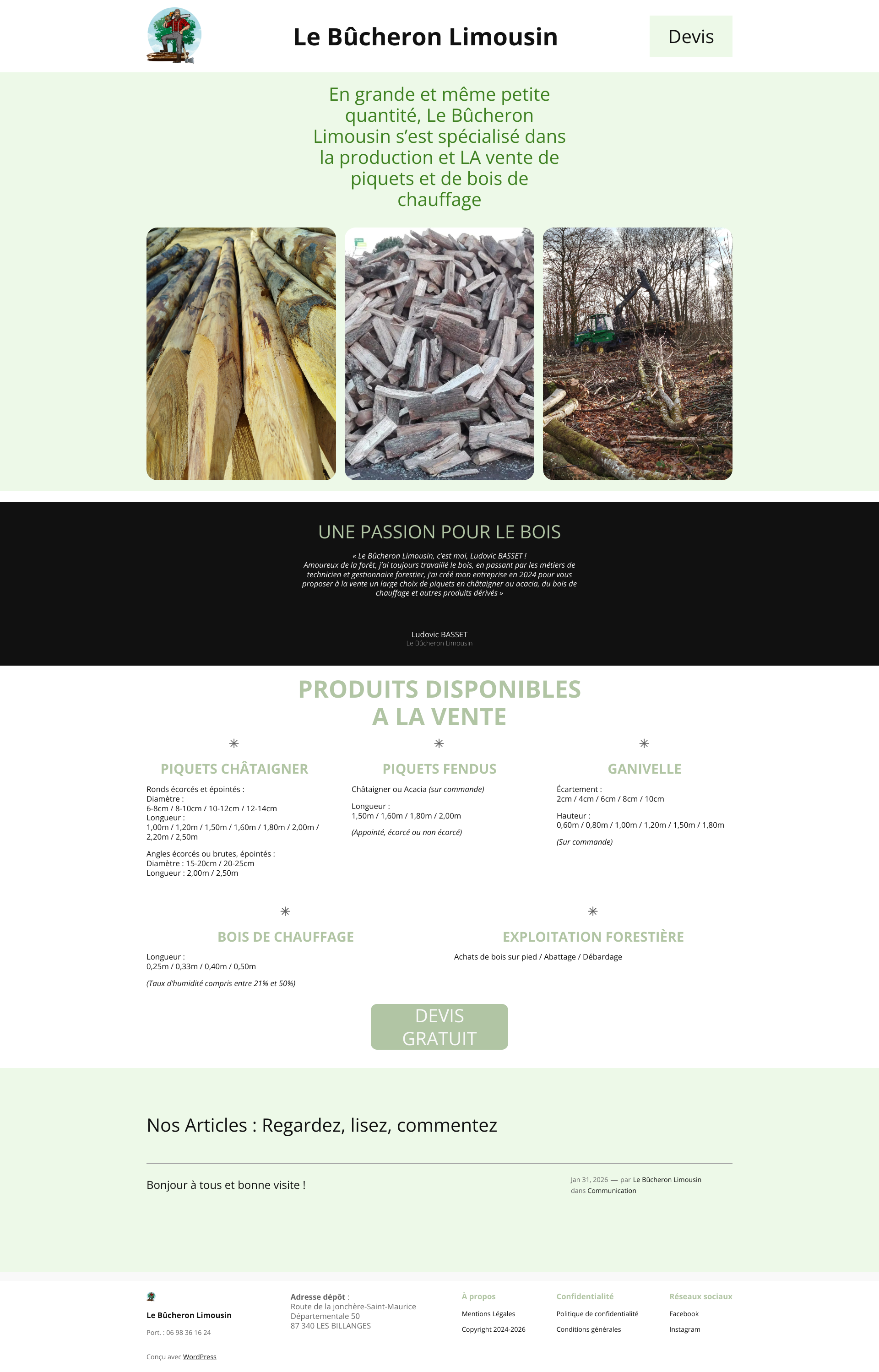 Aperçu du site