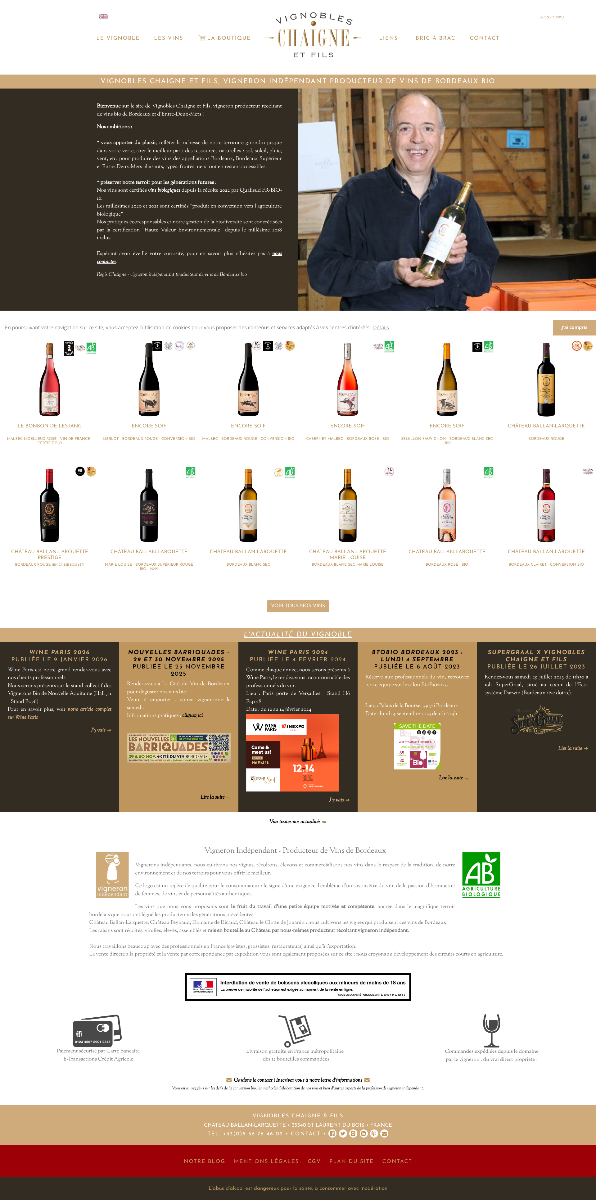 Aperçu du site