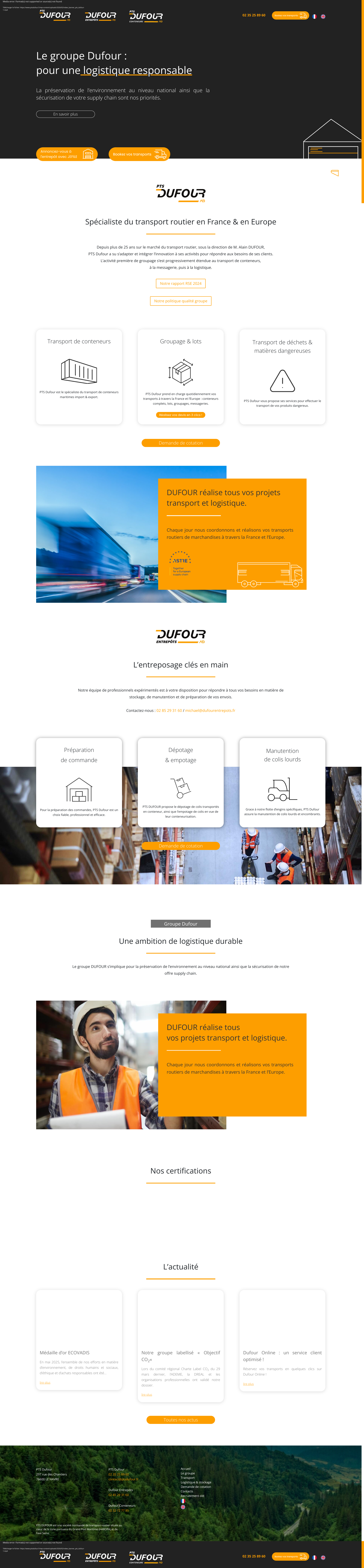 Aperçu du site