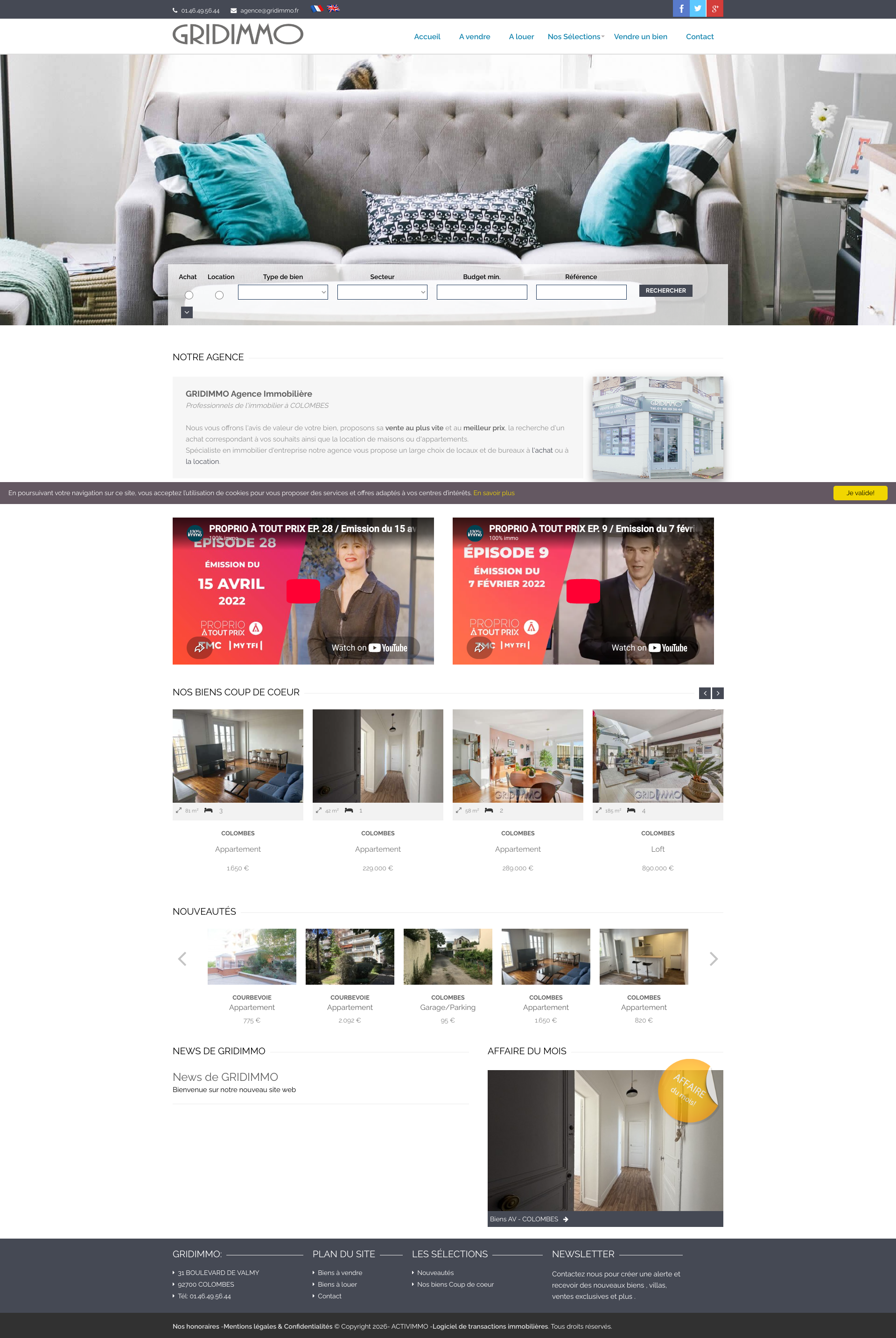 Aperçu du site