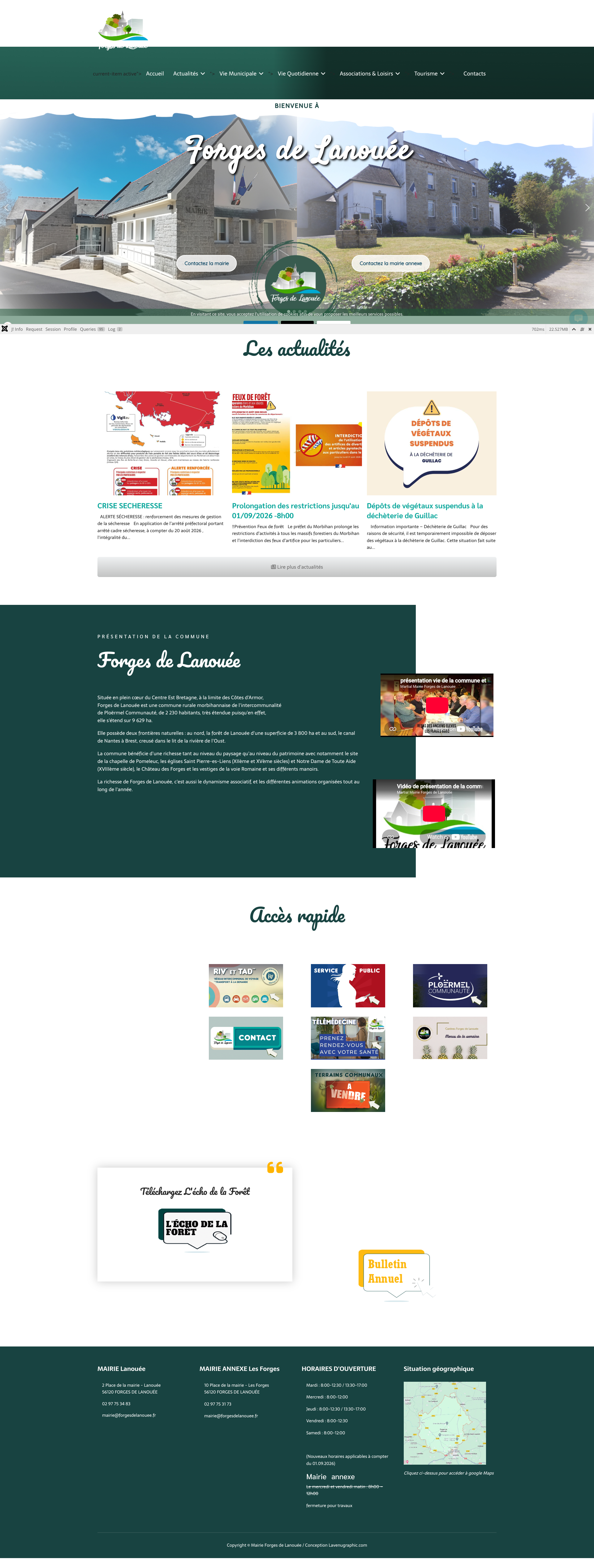 Aperçu du site