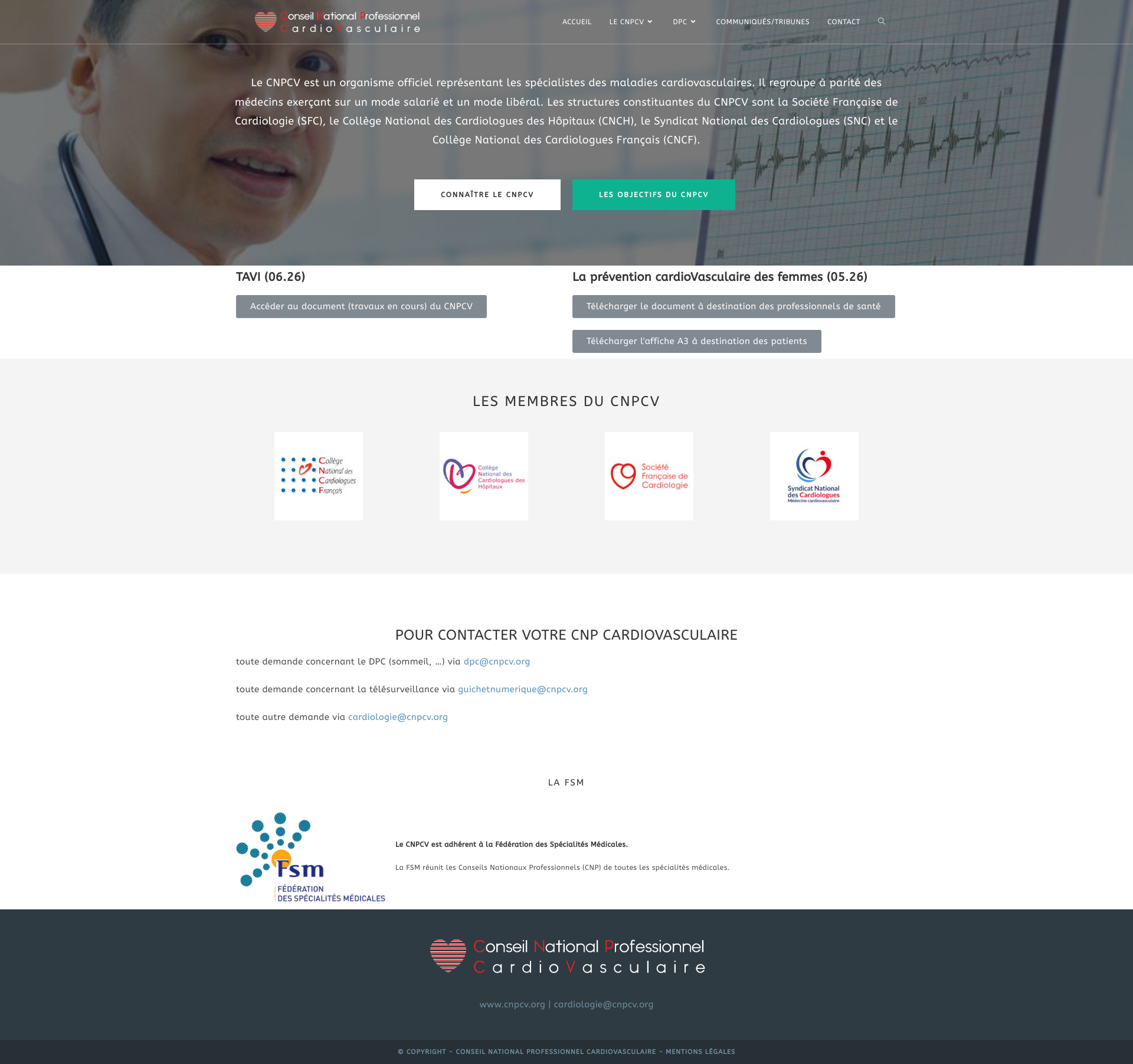 Aperçu du site