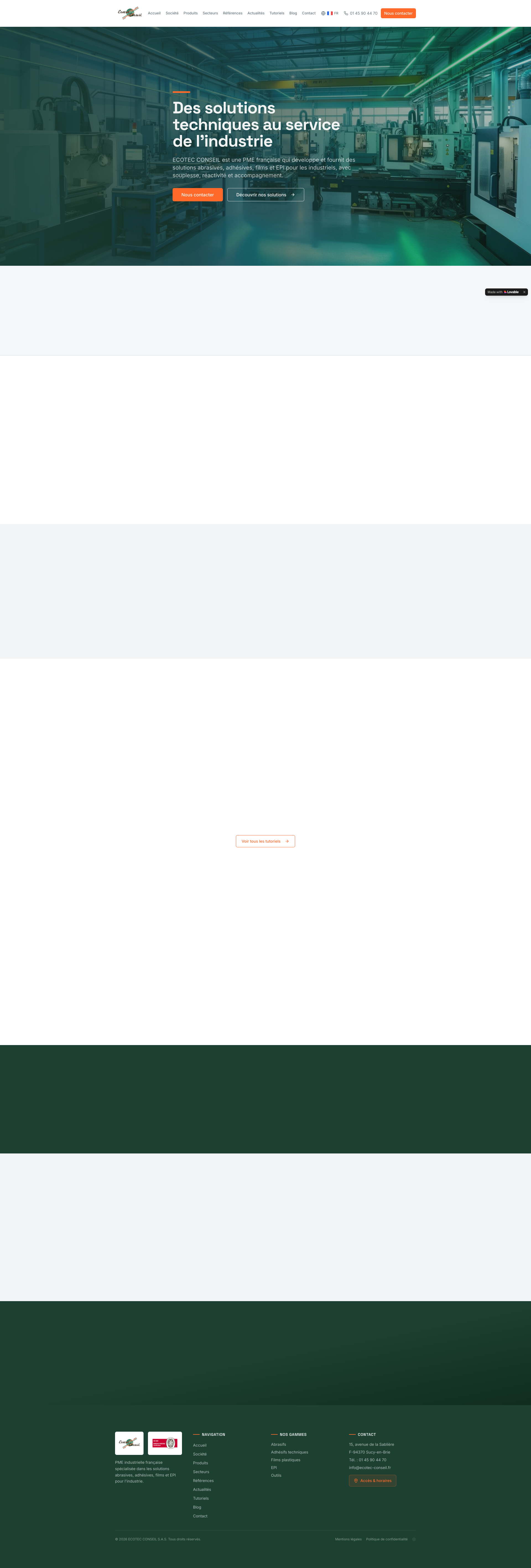 Aperçu du site