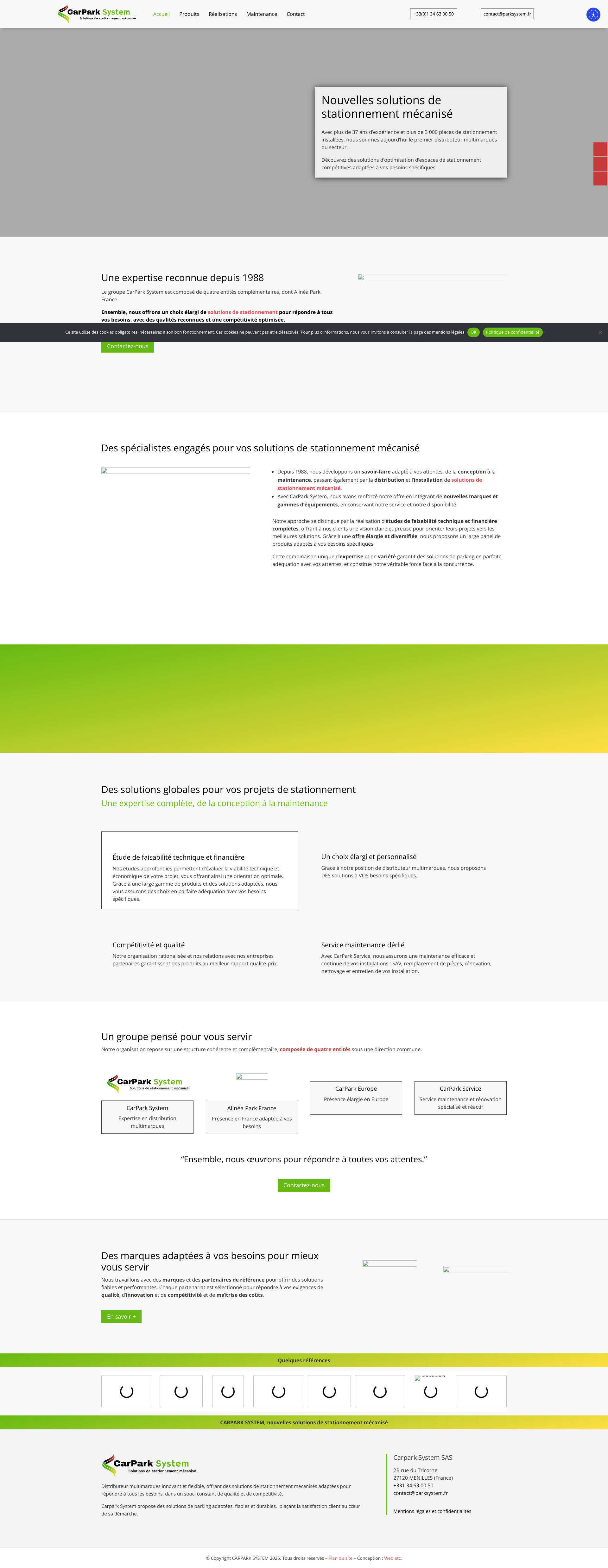 Aperçu du site