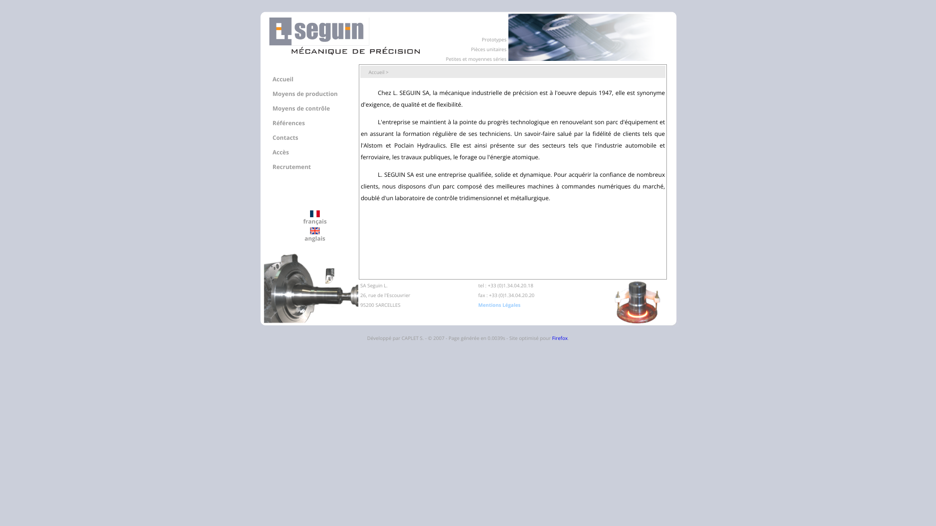 Aperçu du site