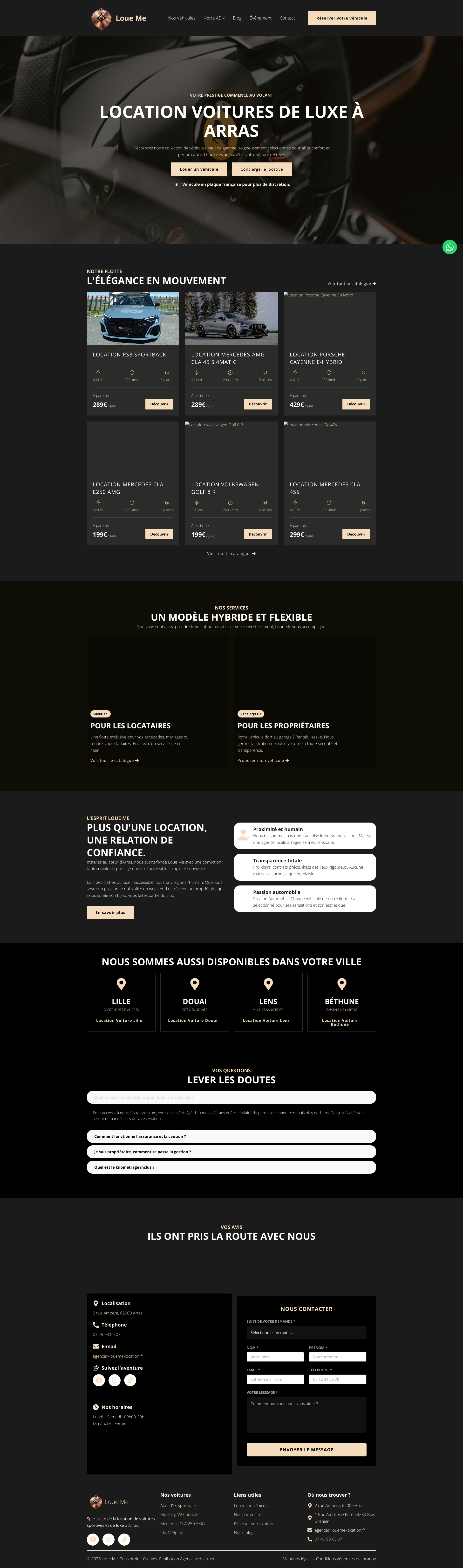 Aperçu du site