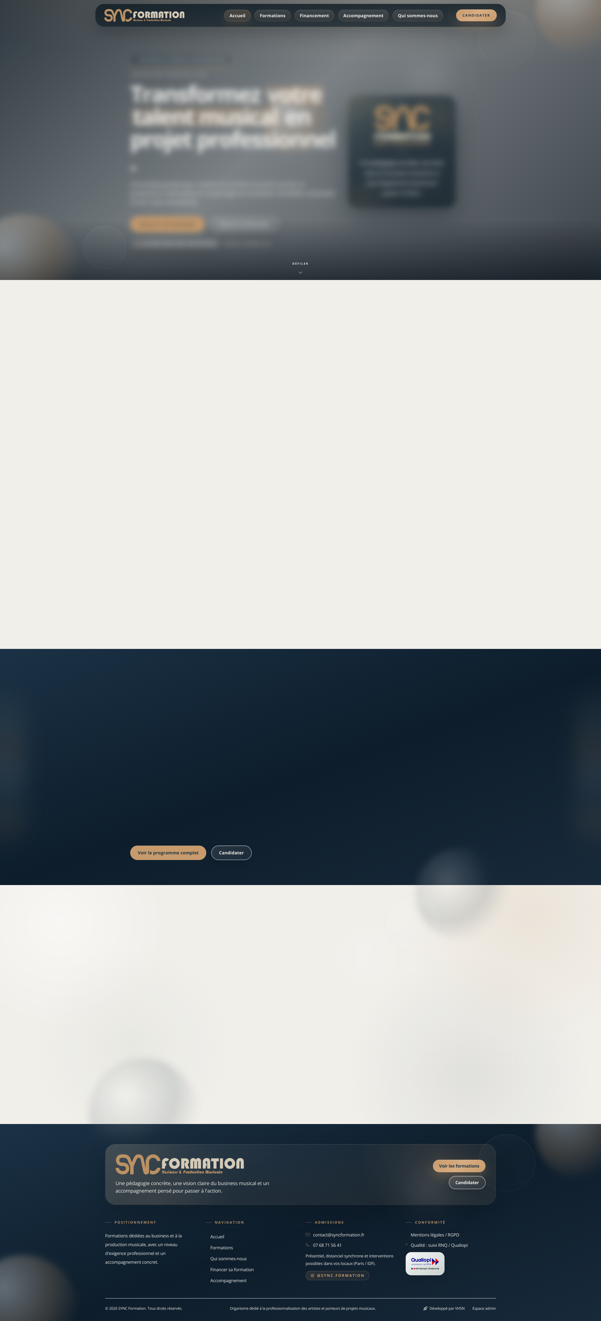 Aperçu du site