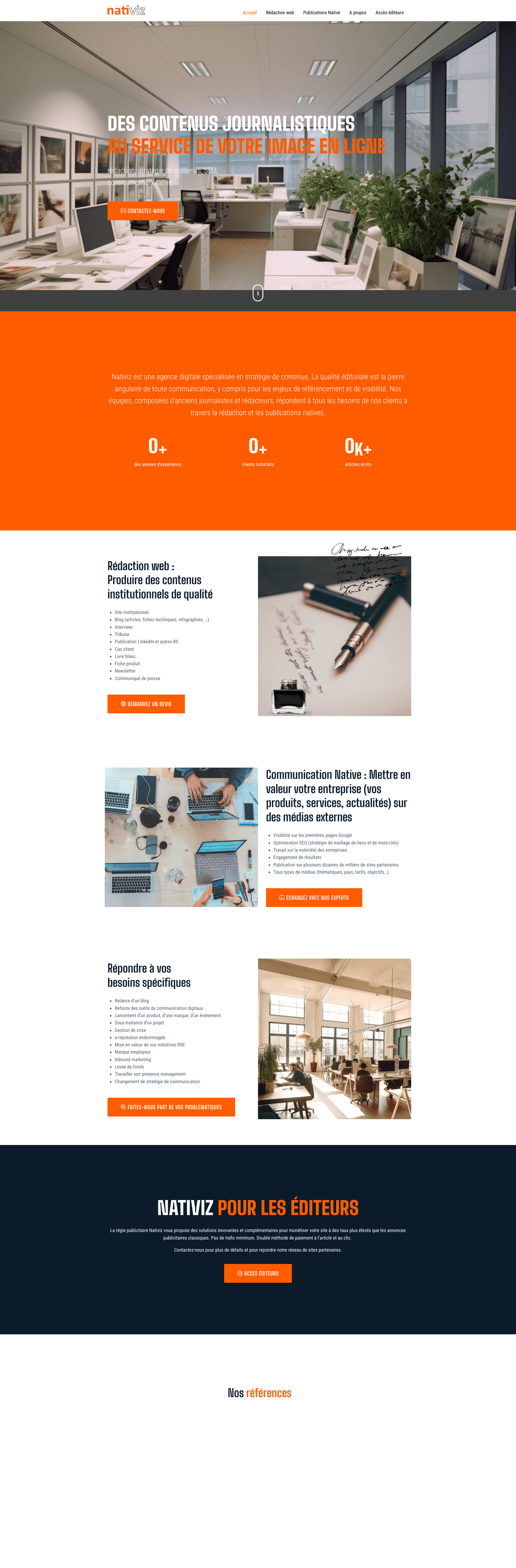 Aperçu du site