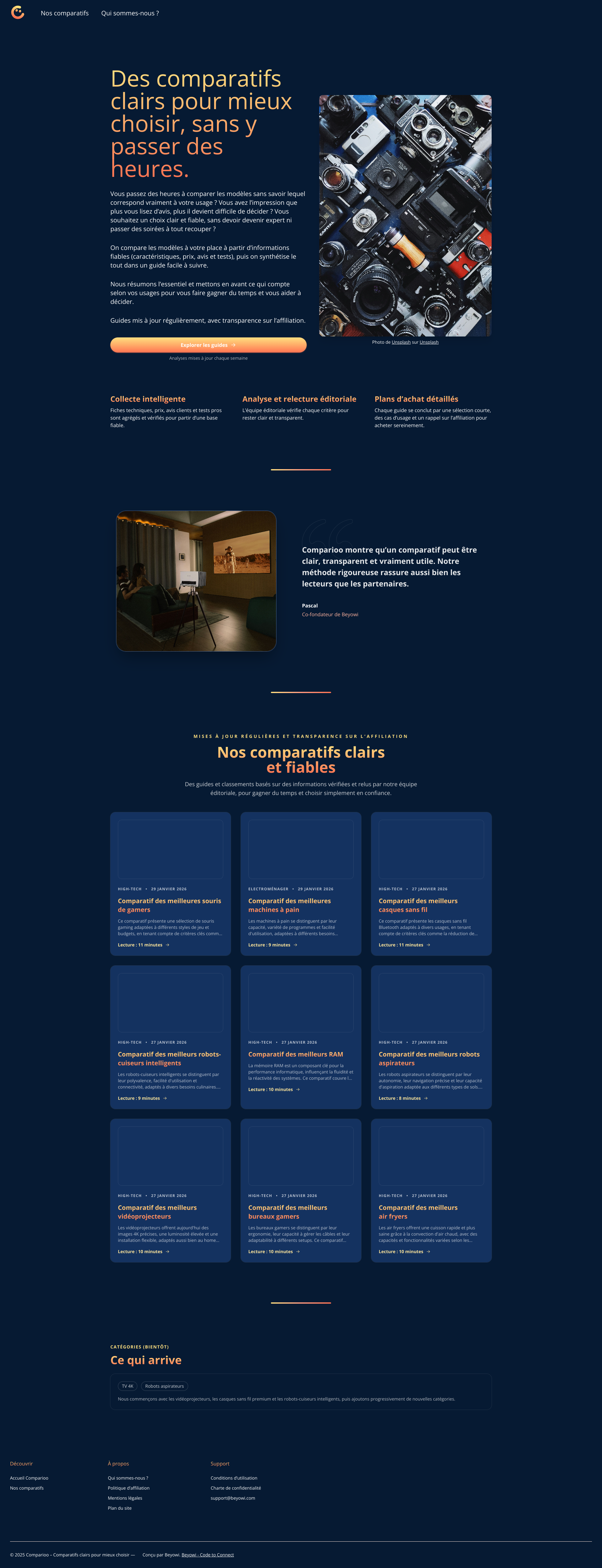 Aperçu du site