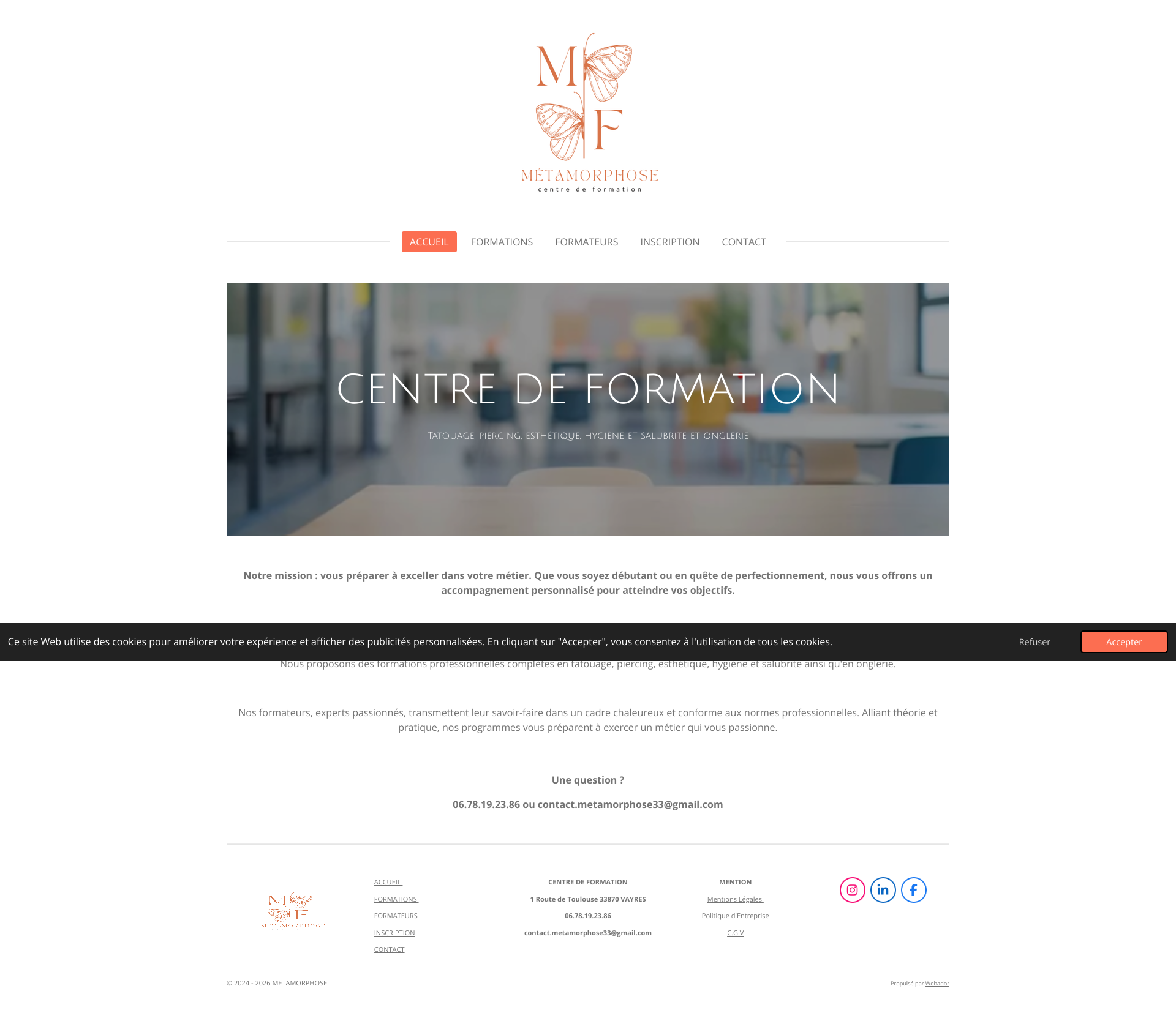 Aperçu du site