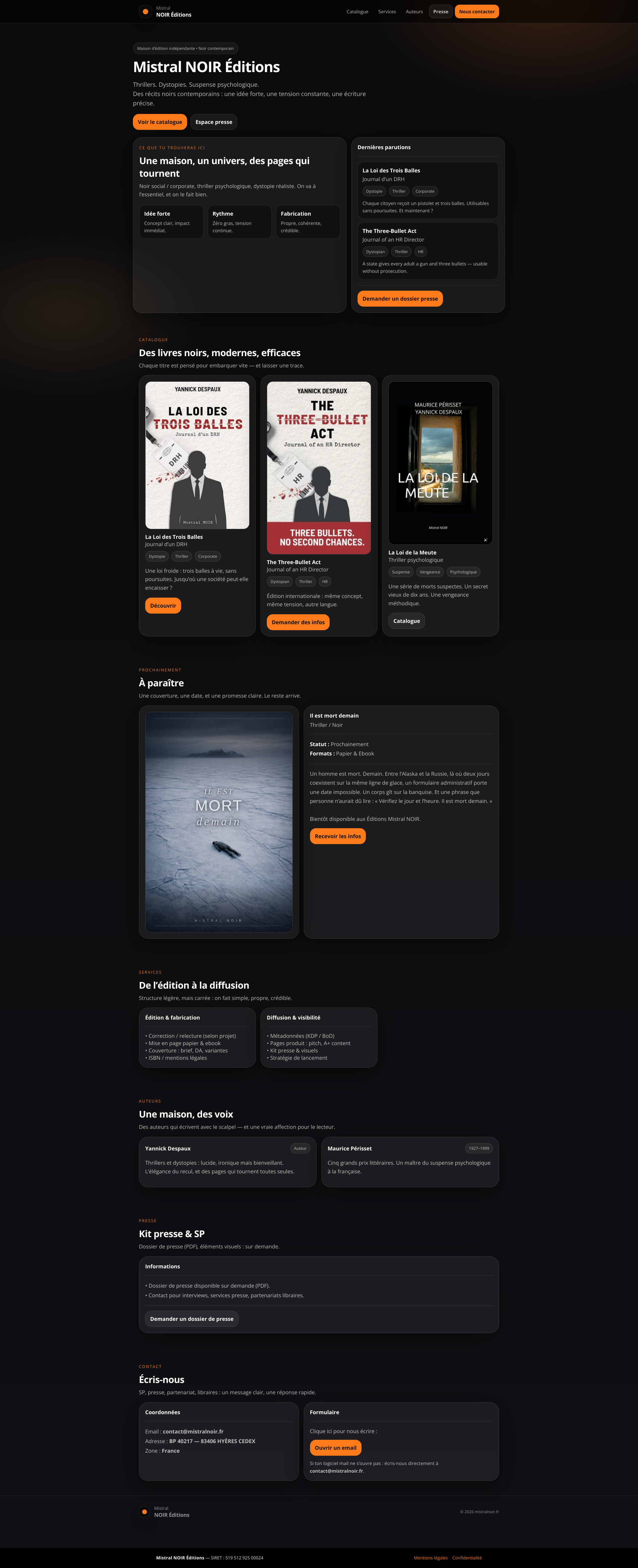 Aperçu du site