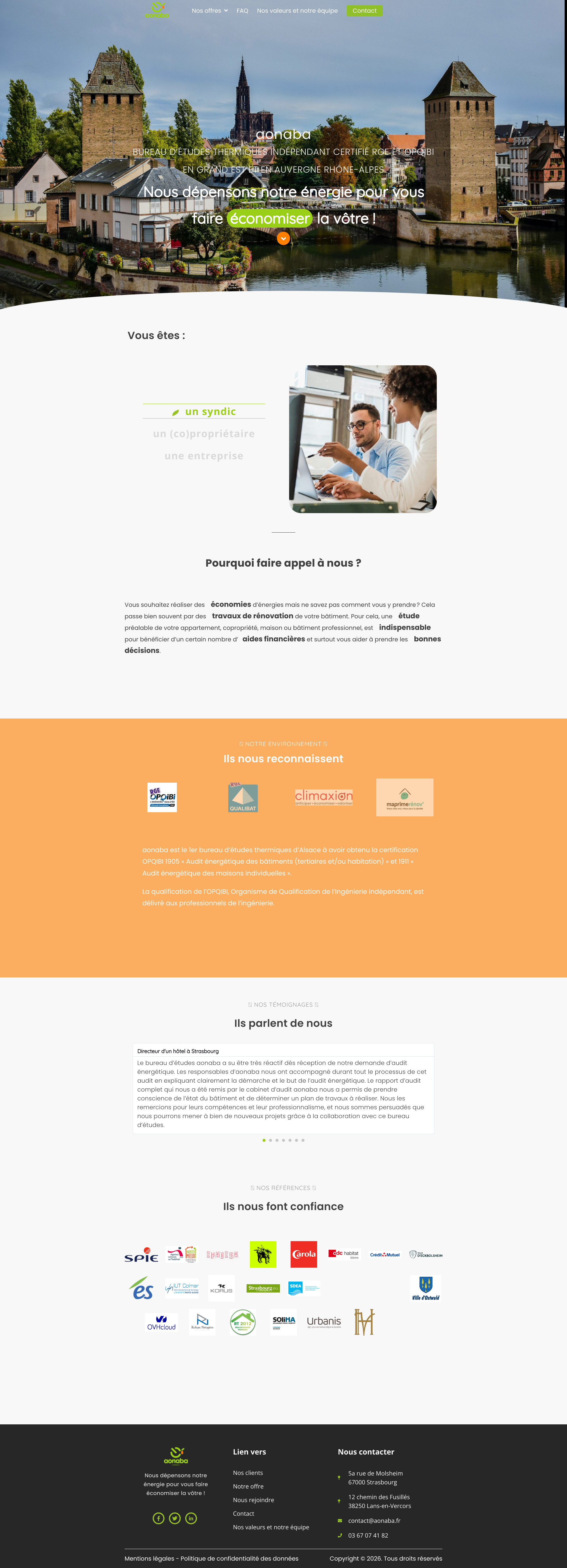 Aperçu du site