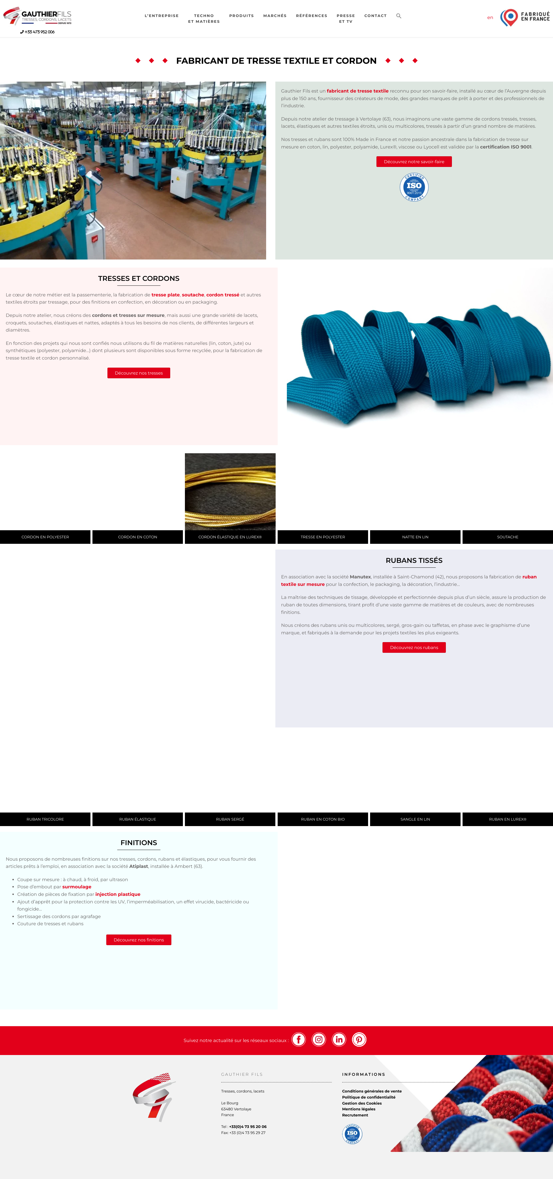 Aperçu du site