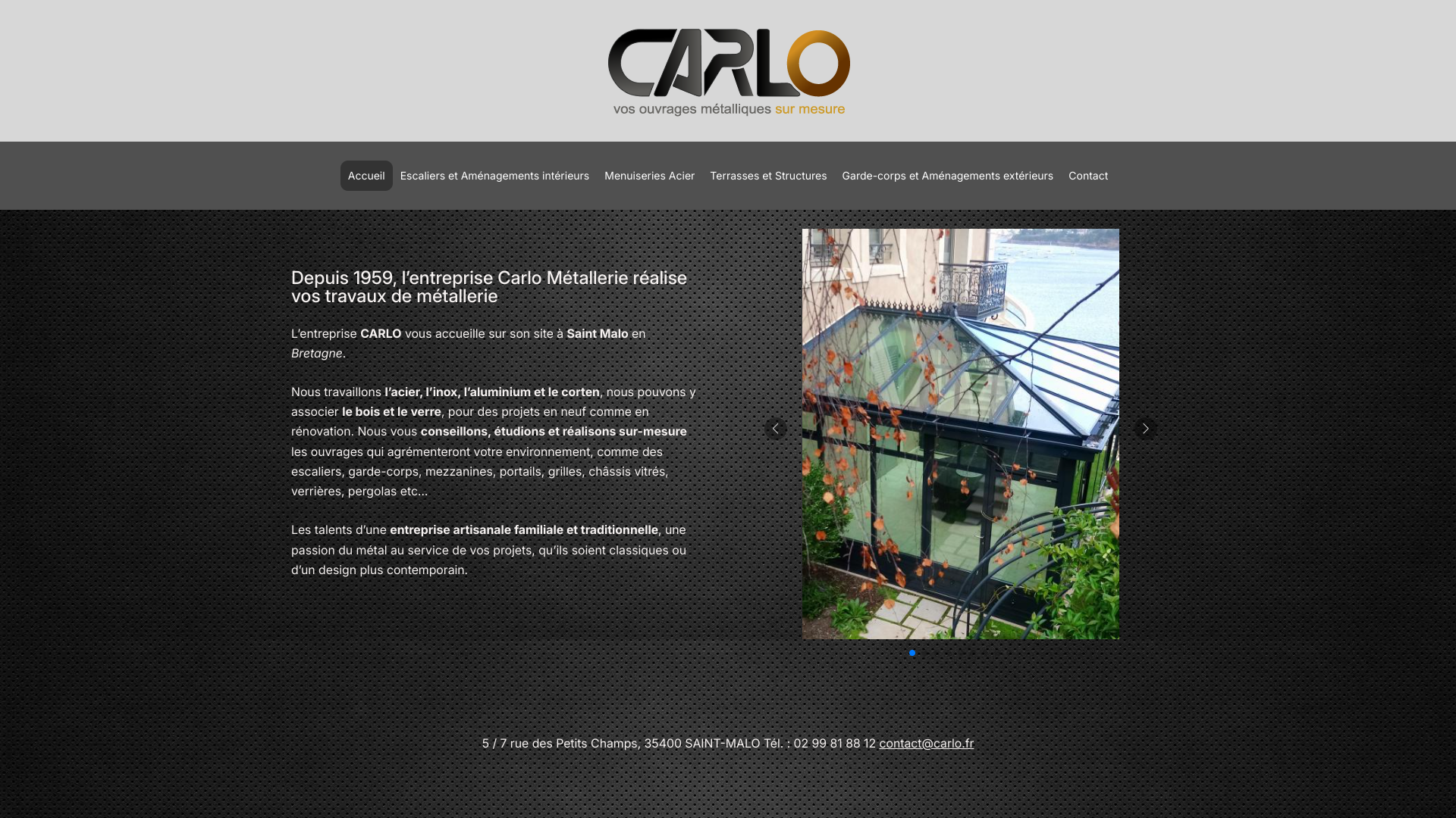 Aperçu du site