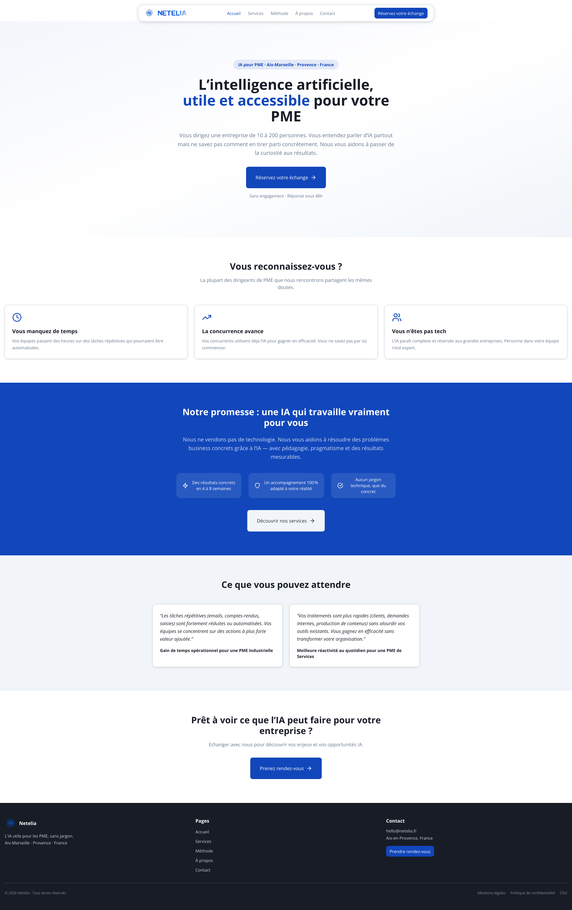Aperçu du site