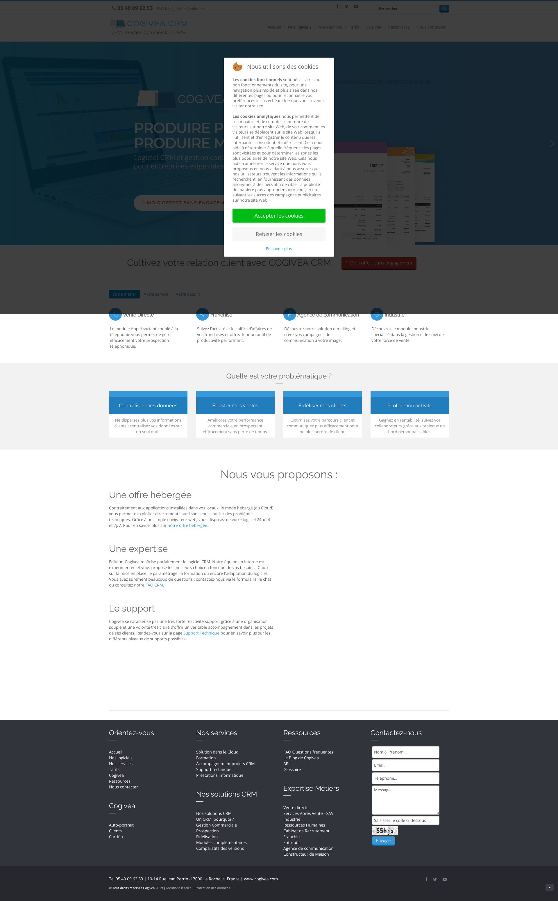 Aperçu du site