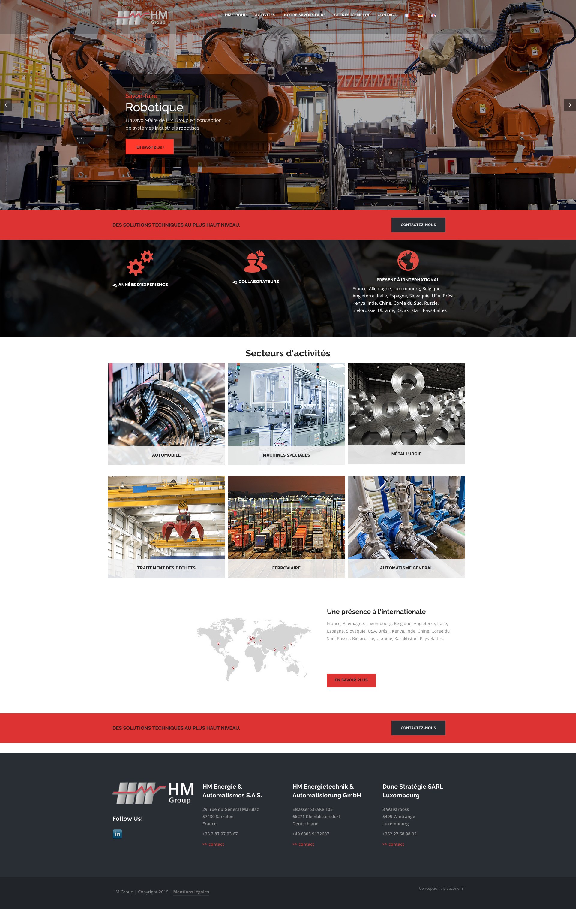 Aperçu du site