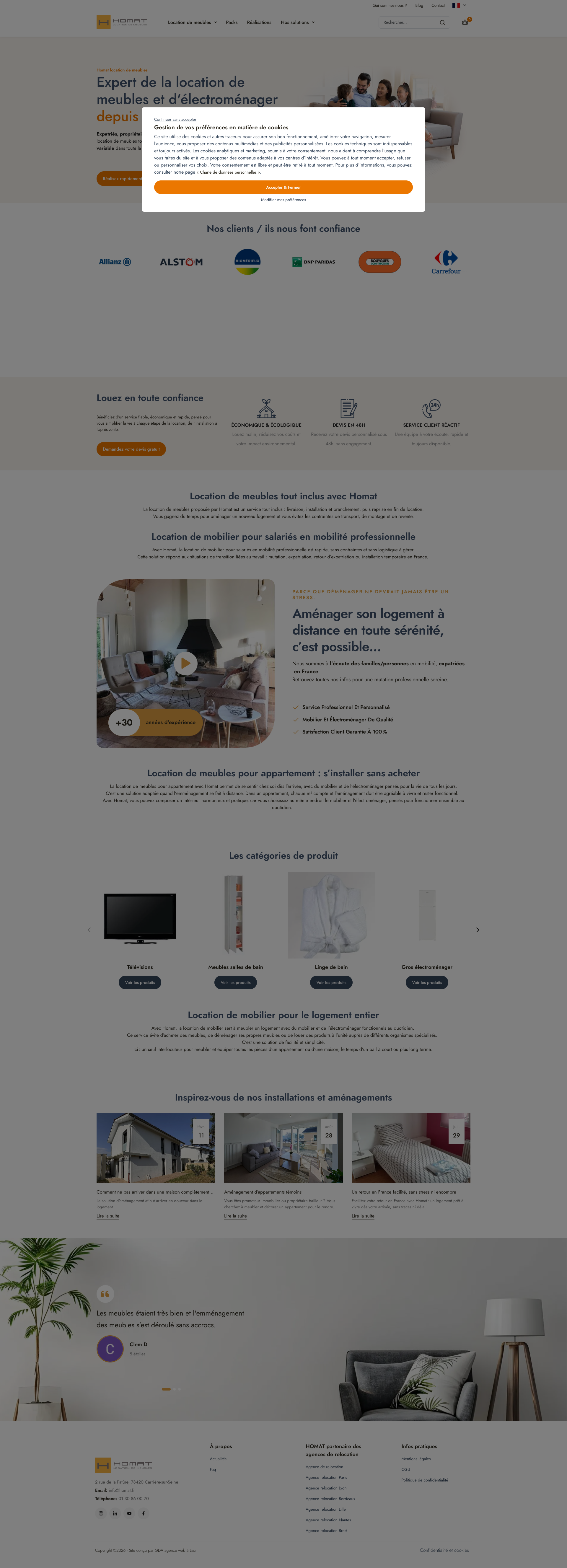 Aperçu du site
