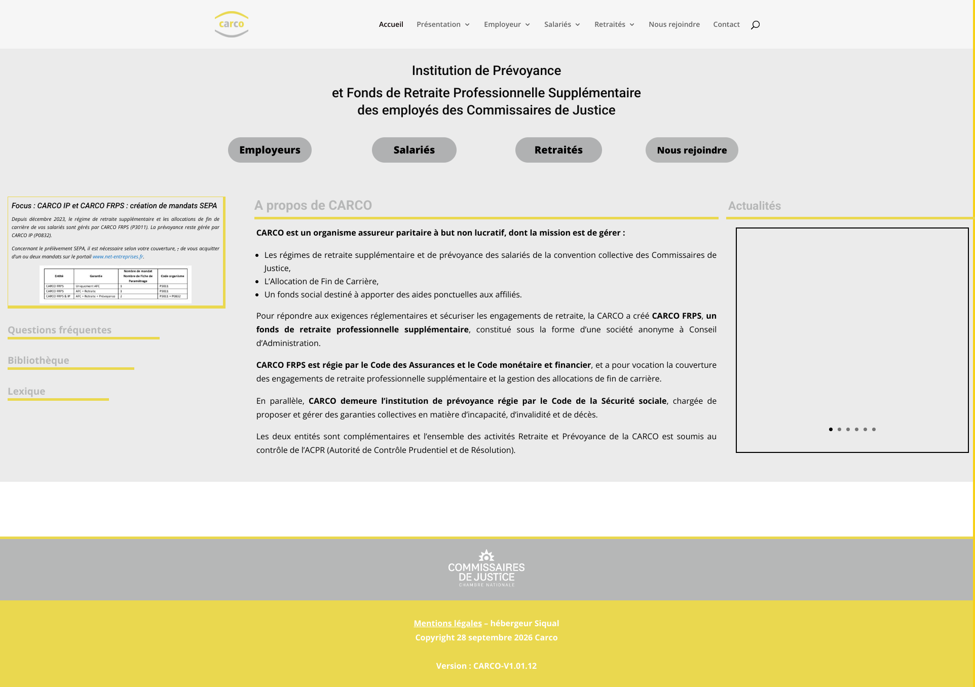 Aperçu du site