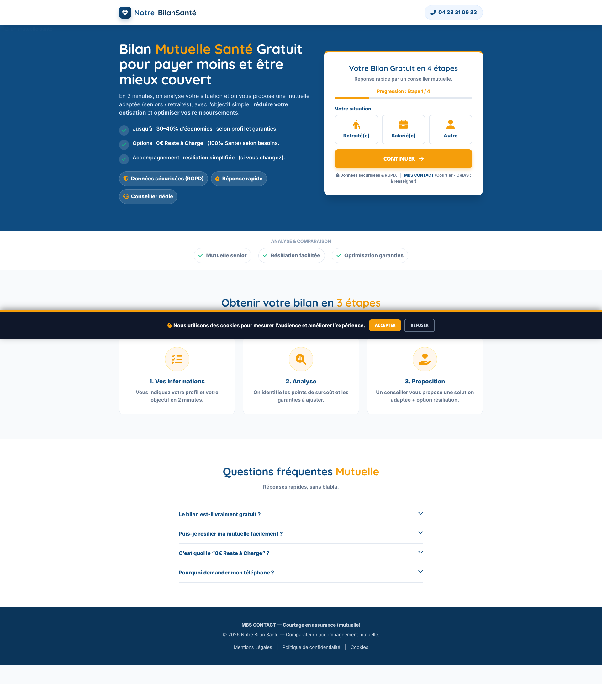 Aperçu du site