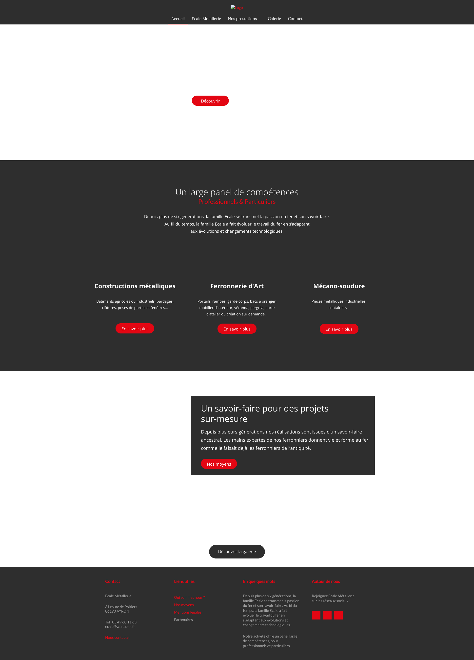 Aperçu du site