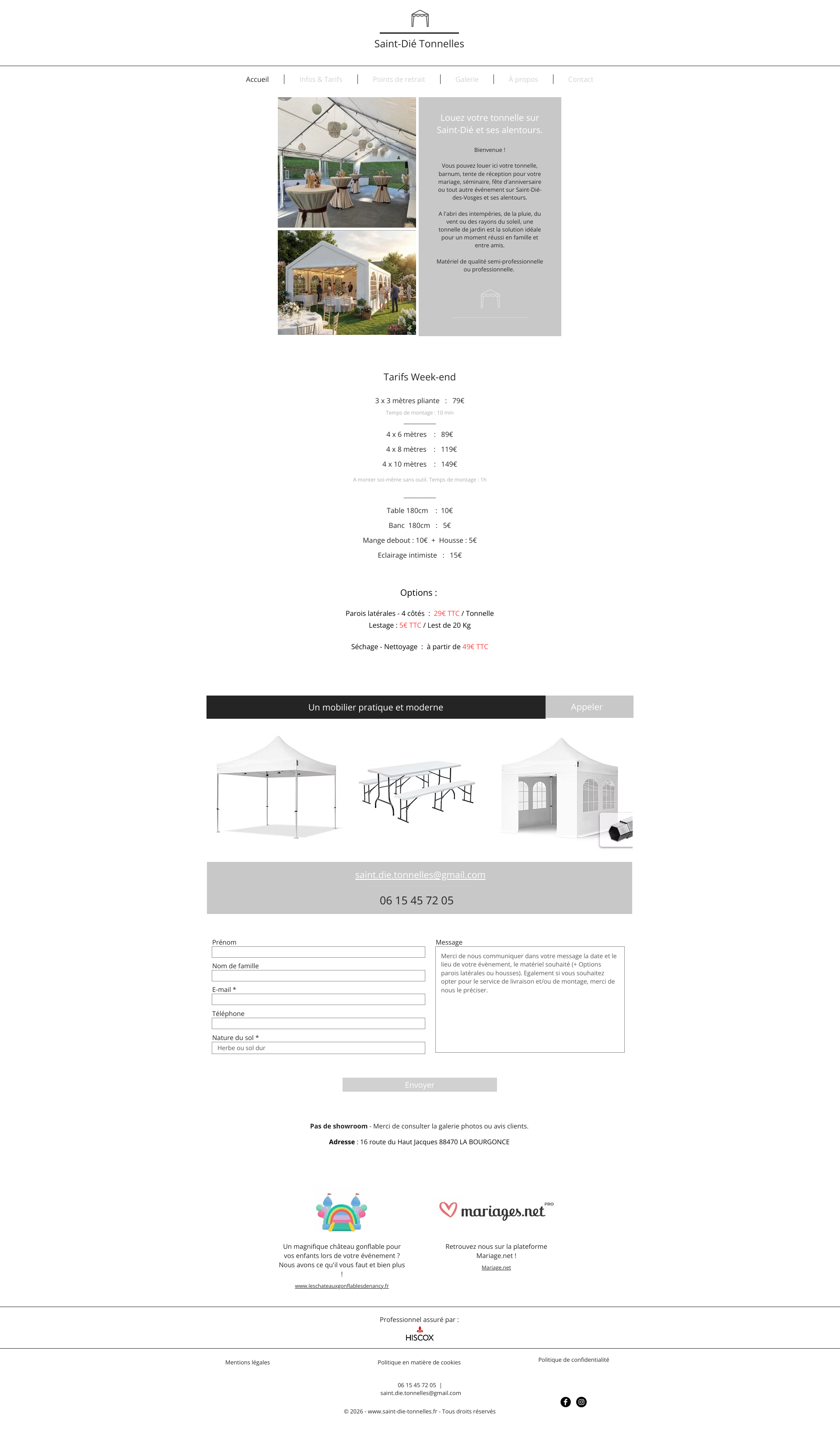 Aperçu du site