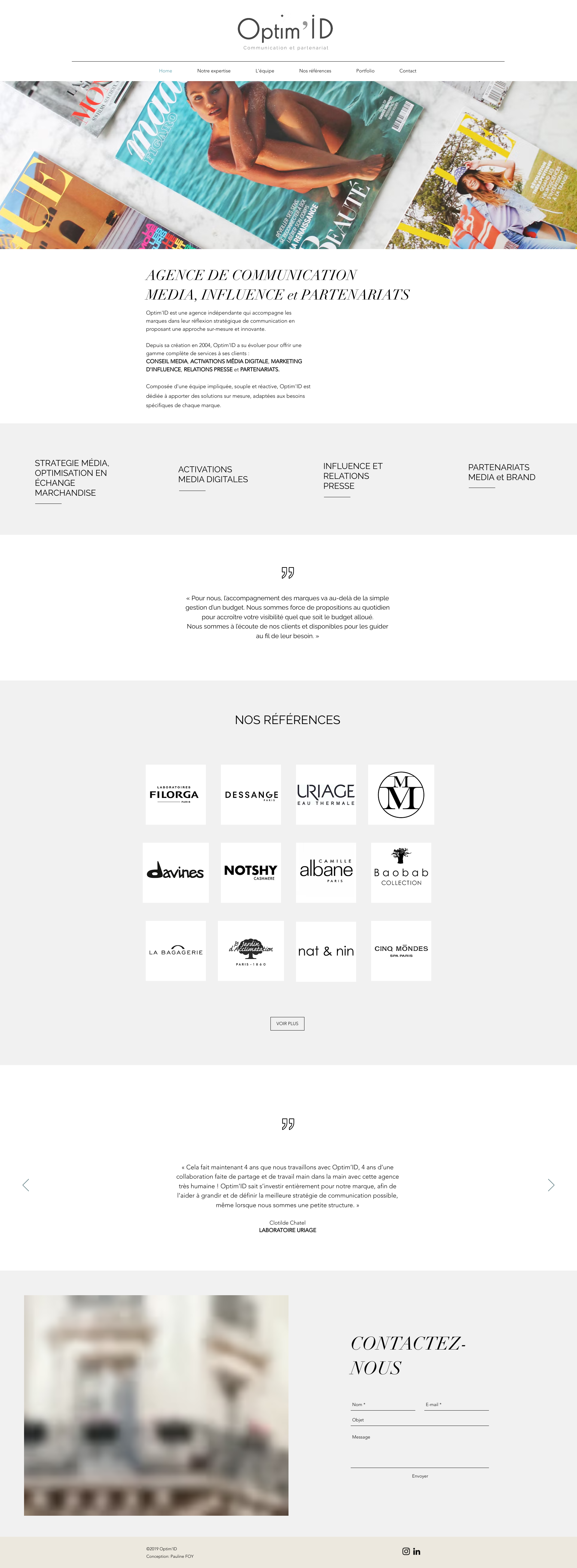 Aperçu du site