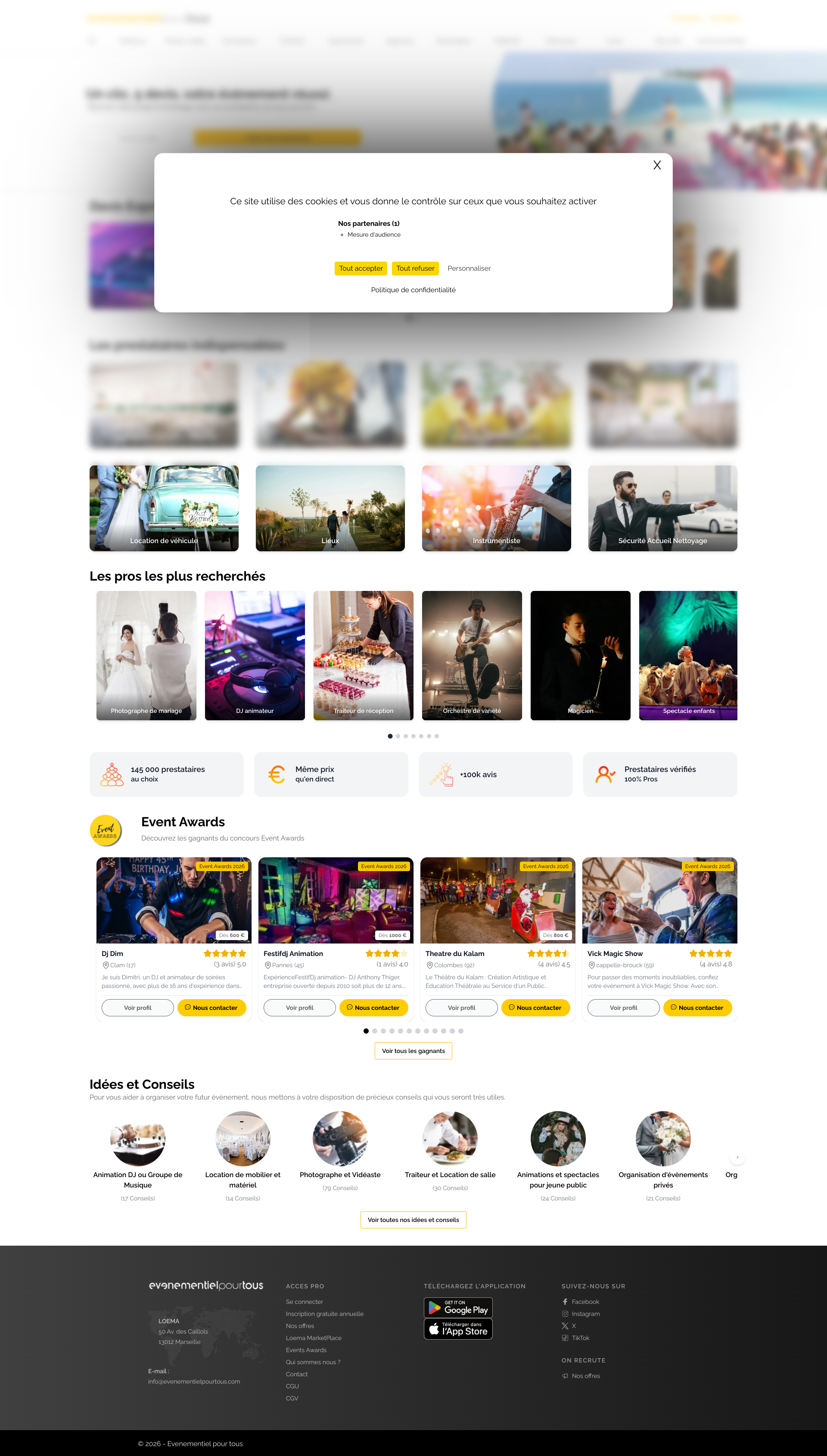 Aperçu du site