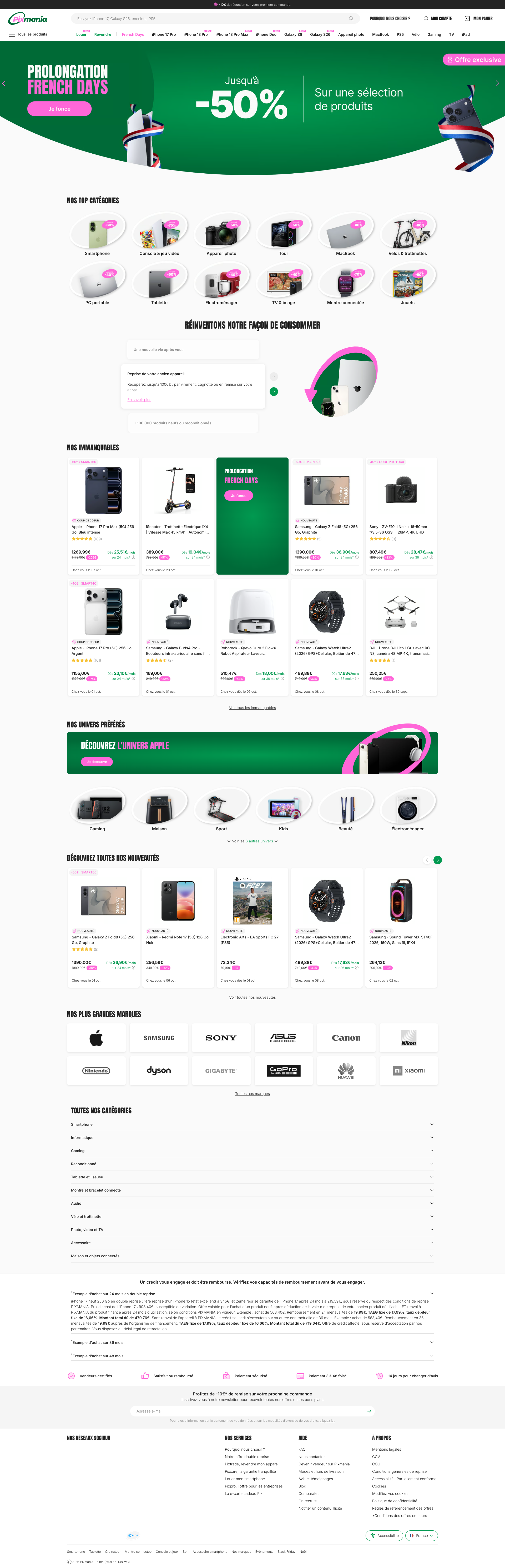 Aperçu du site
