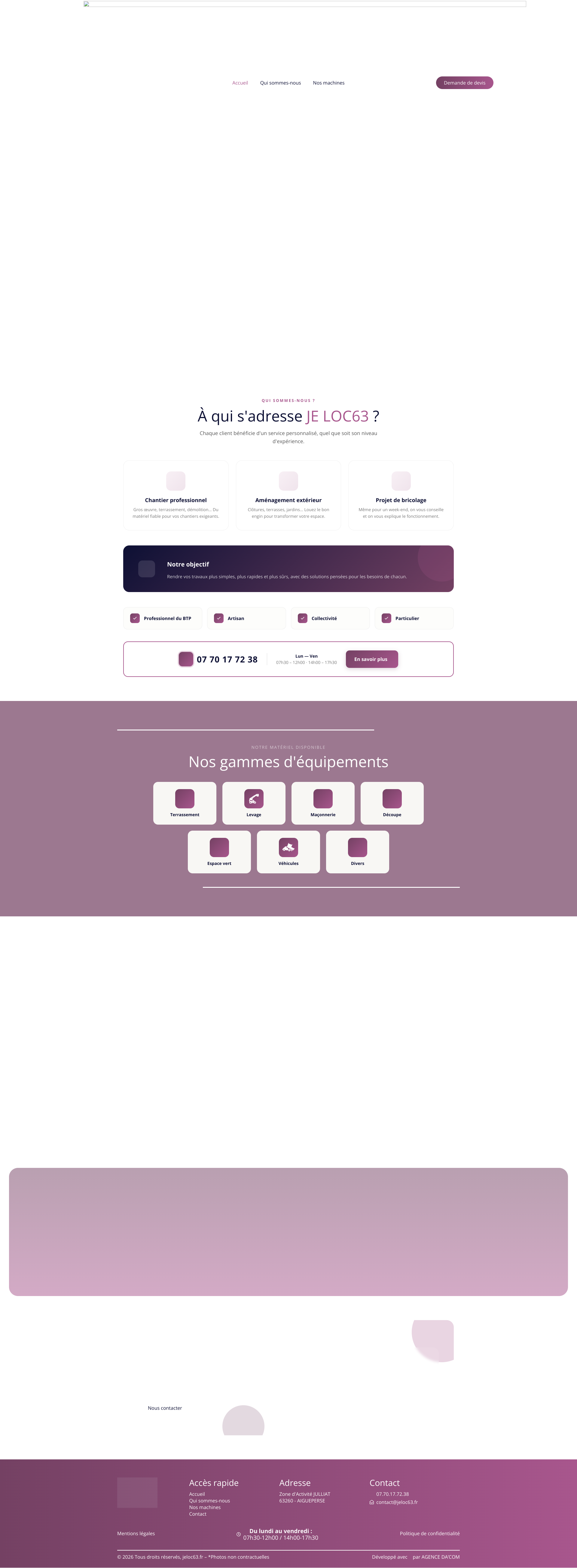 Aperçu du site