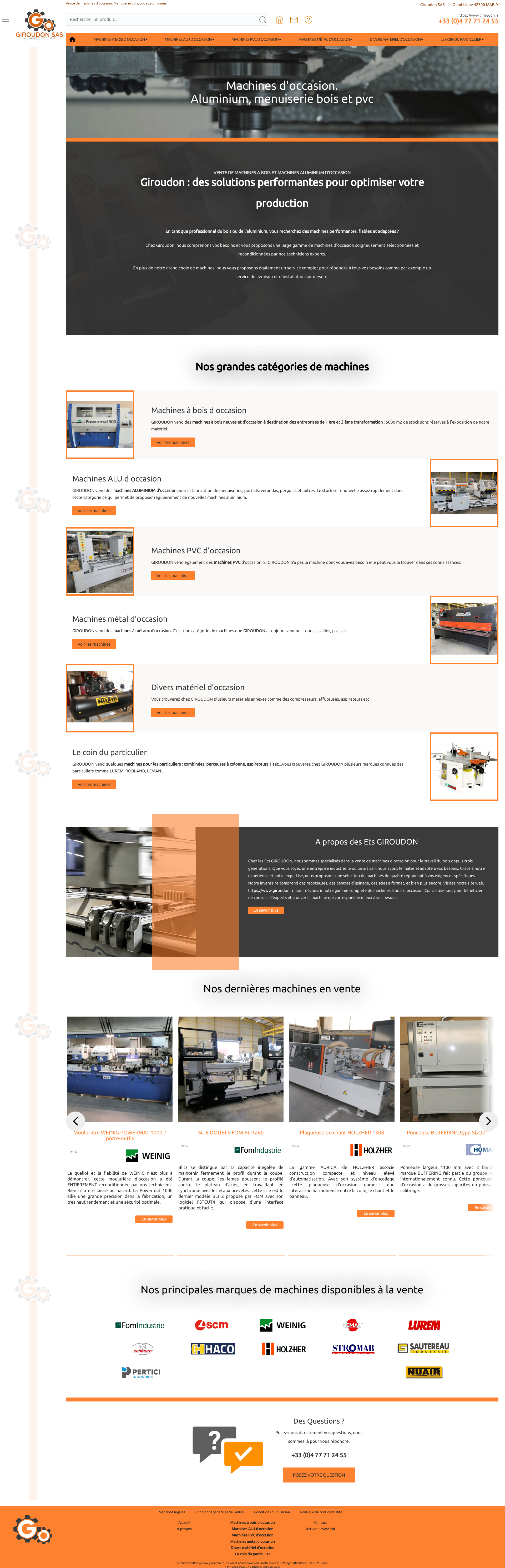 Aperçu du site